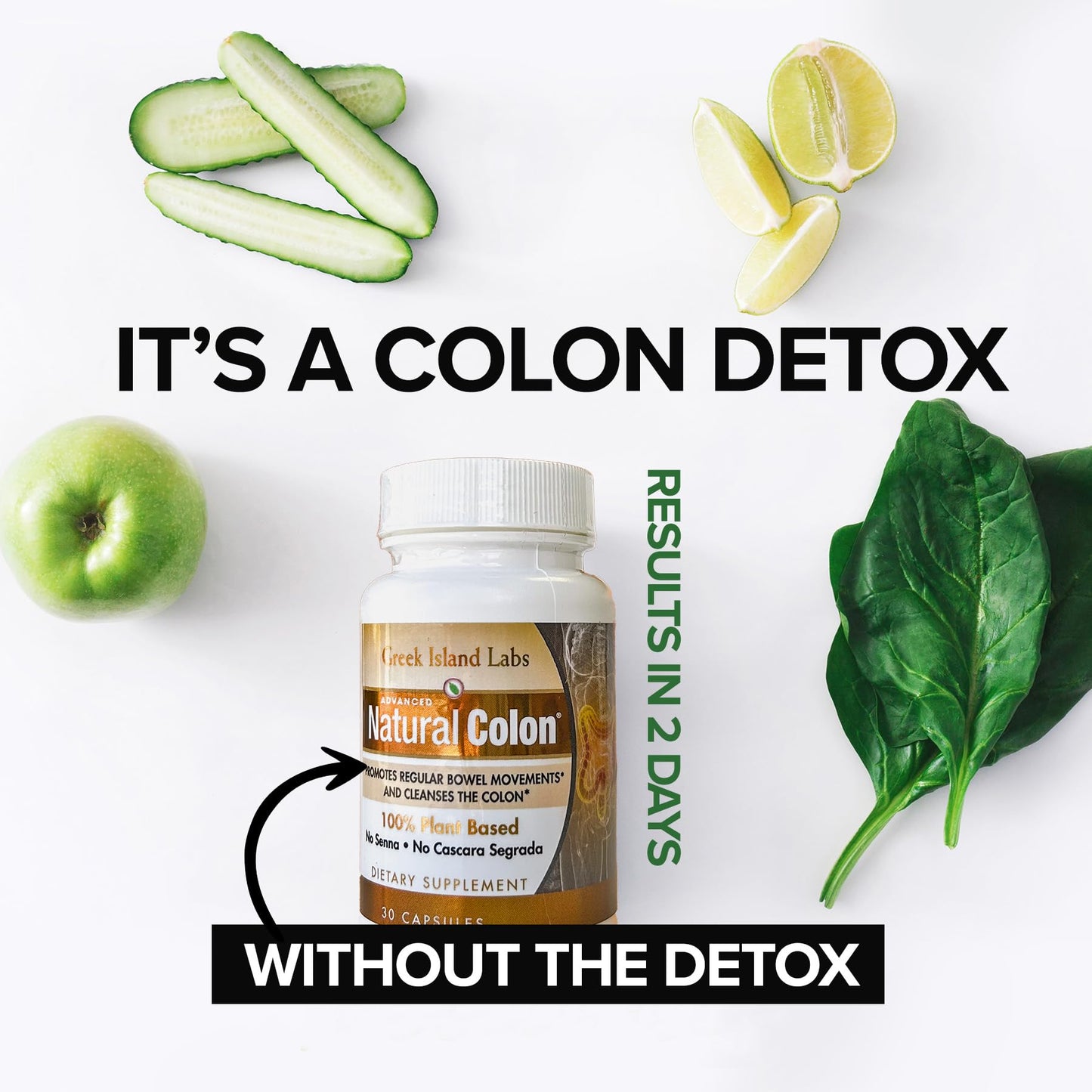Greek Island Labs Natural Colon Cleanse Capsule, 30 Count