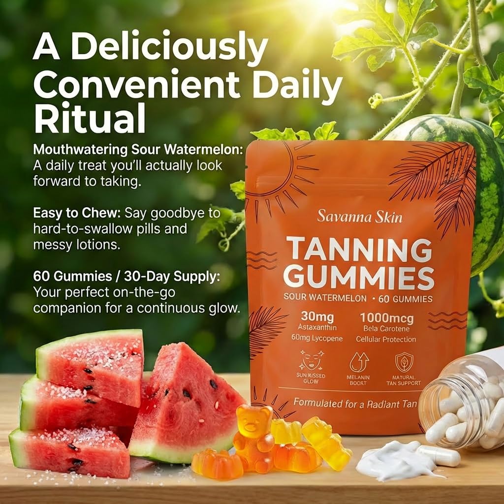 Lyva Savanna Skin Tanning 60 Vegan Gummies