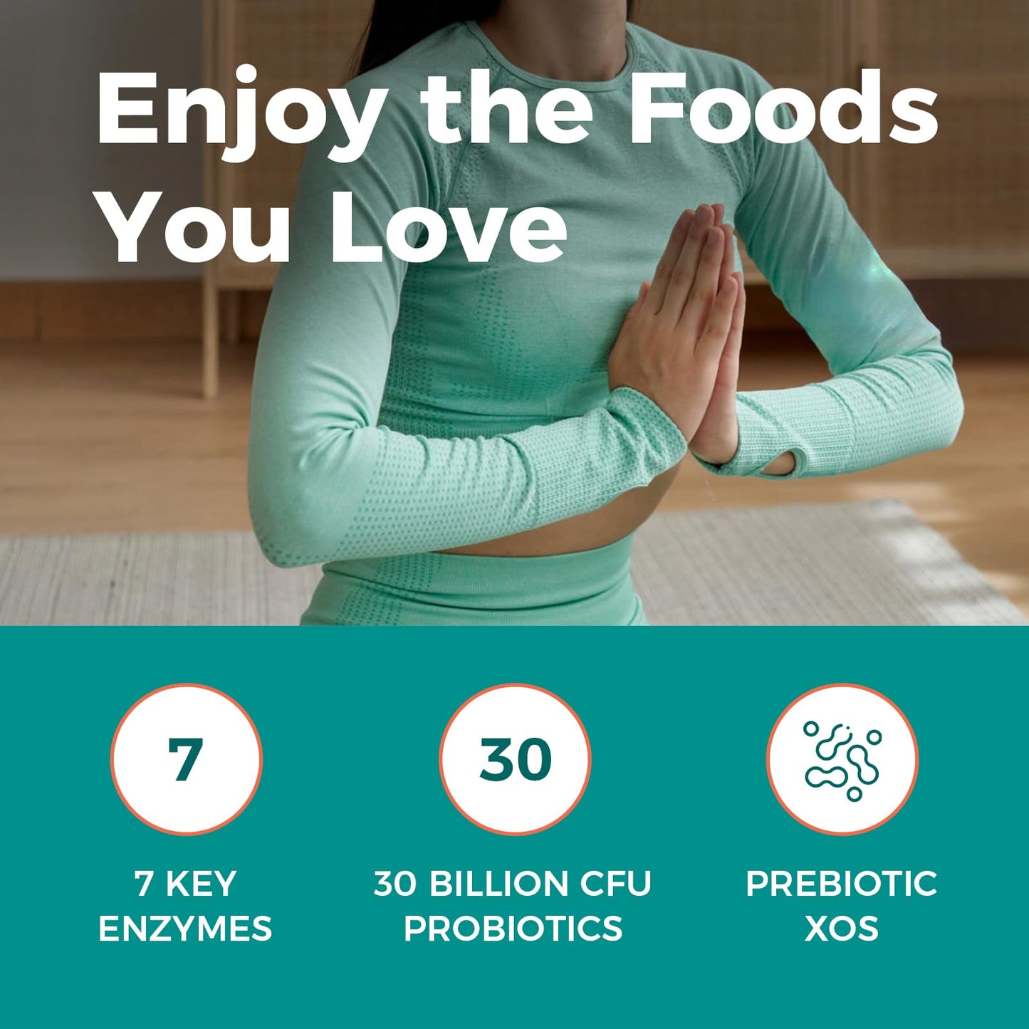 NewRhythm Digestive Enzymes 245 mg Capsules, 60 Count