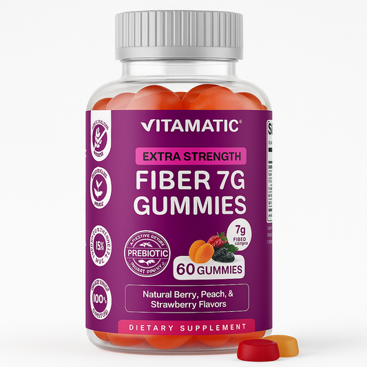 Vitamatic Extra Strength Prebiotic Fiber Gummies, 120 Count