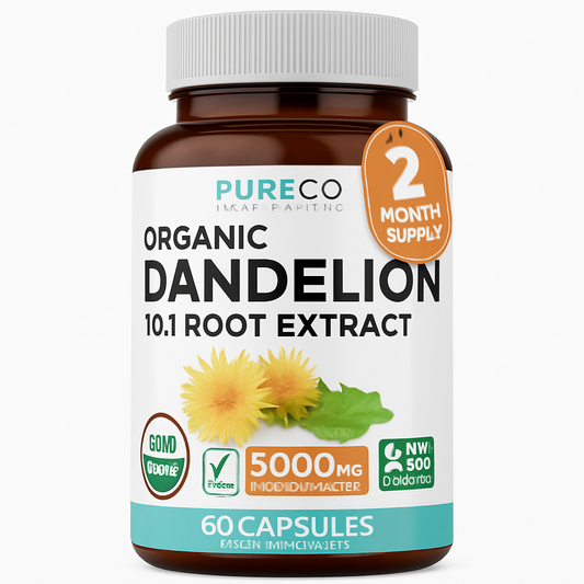 Pure Co Dandelion Root Extract Capsules - 60 Count
