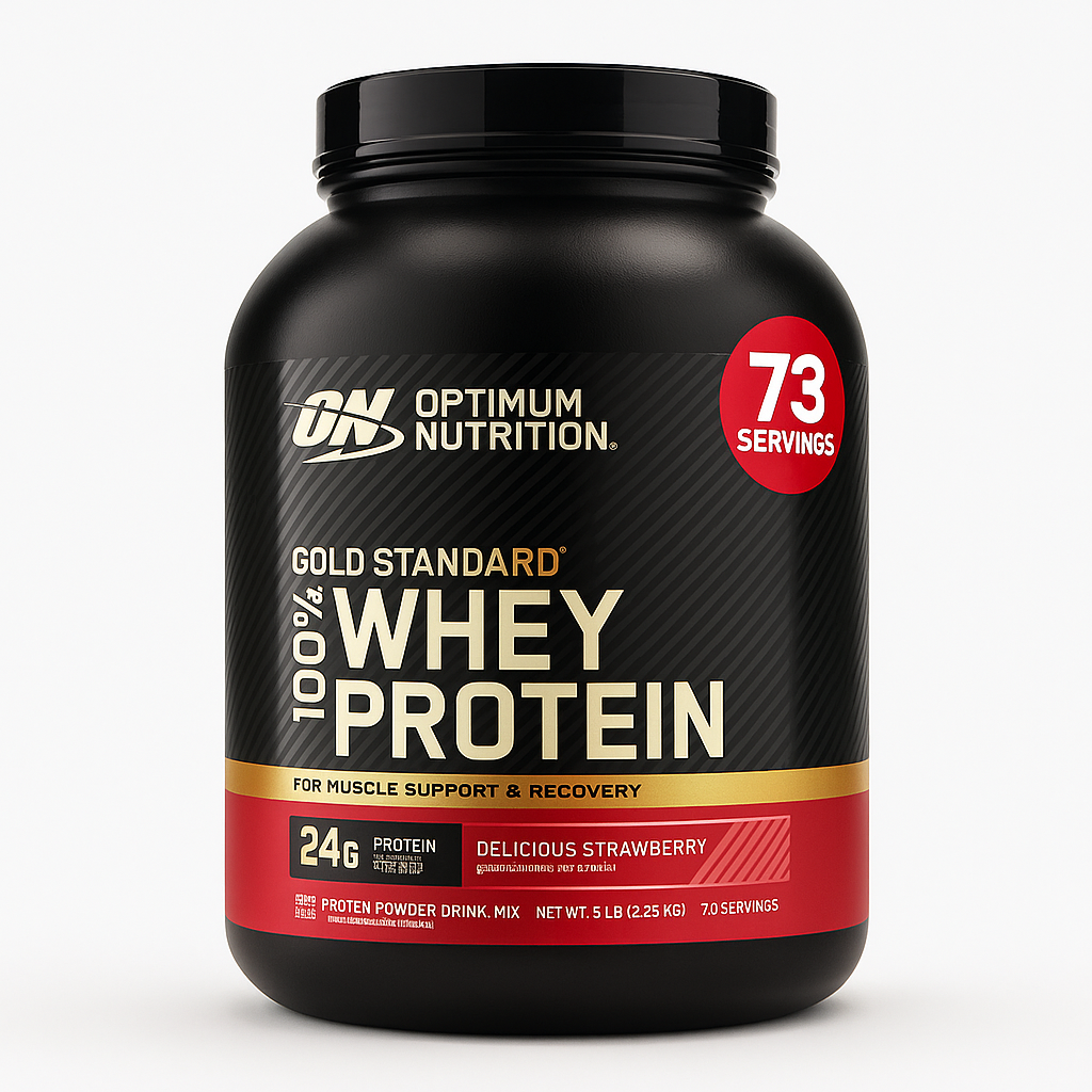 Optimum Nutrition Gold Standard Whey Protein Powder - 5 lb Strawberry
