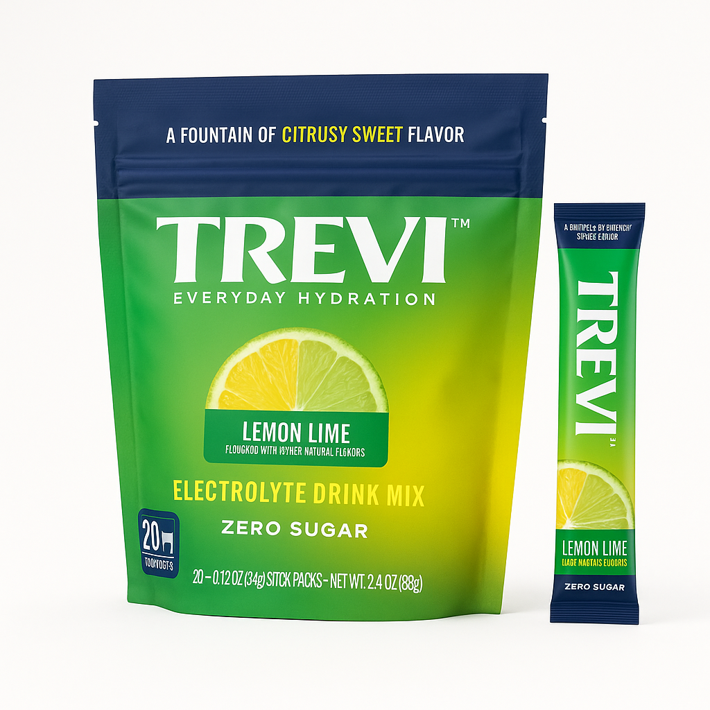 TREVI Electrolytes Powder Packets 20 Pack Lemon Lime Sugar Free