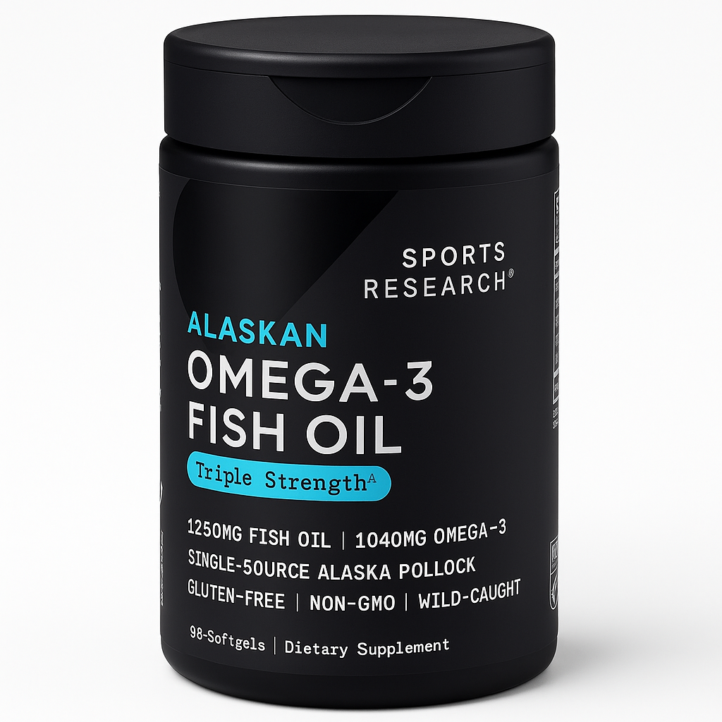 Sports Research Omega-3 Fish Oil Softgel 90 Count