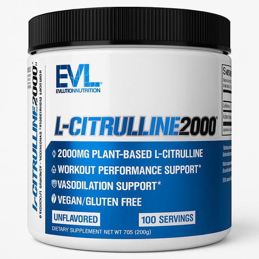 EVL Nutrition L-Citrulline 2000 Nitric Oxide Pre Workout Powder Pack 1