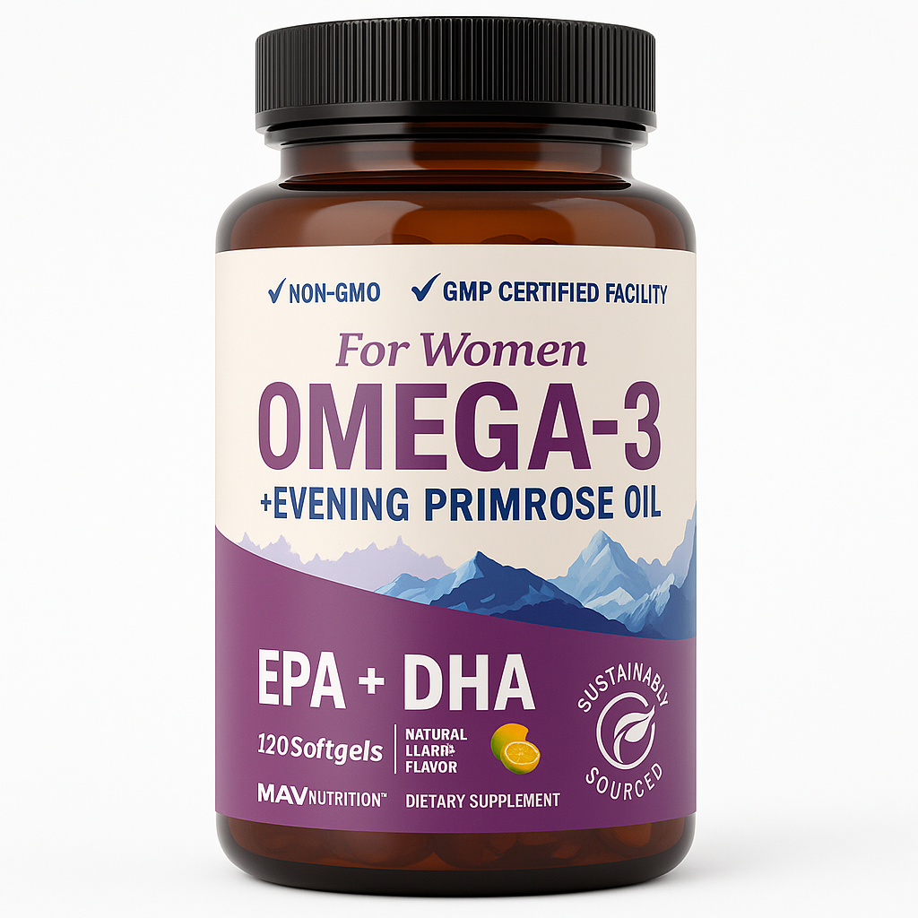 MAV Nutrition Fish Oil Omega 3 Softgels 120 Count