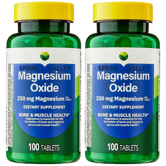 Generic Magnesium Oxide 250 mg Tablets, 100 Count