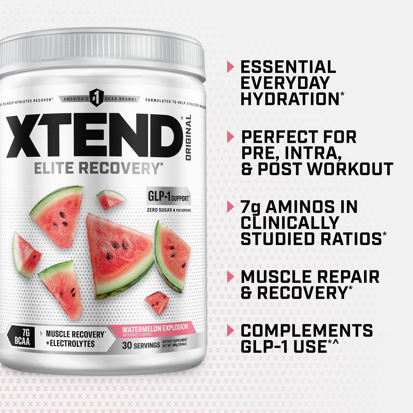 Xtend Original BCAA Powder Watermelon Explosion 13.2 oz