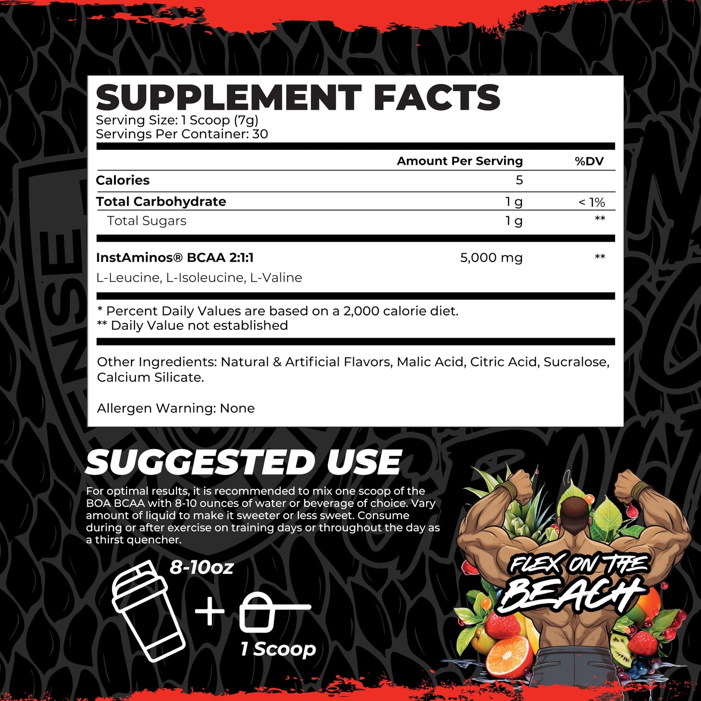BOA Snakebite BCAA 2:1:1 Powder 7.4 oz