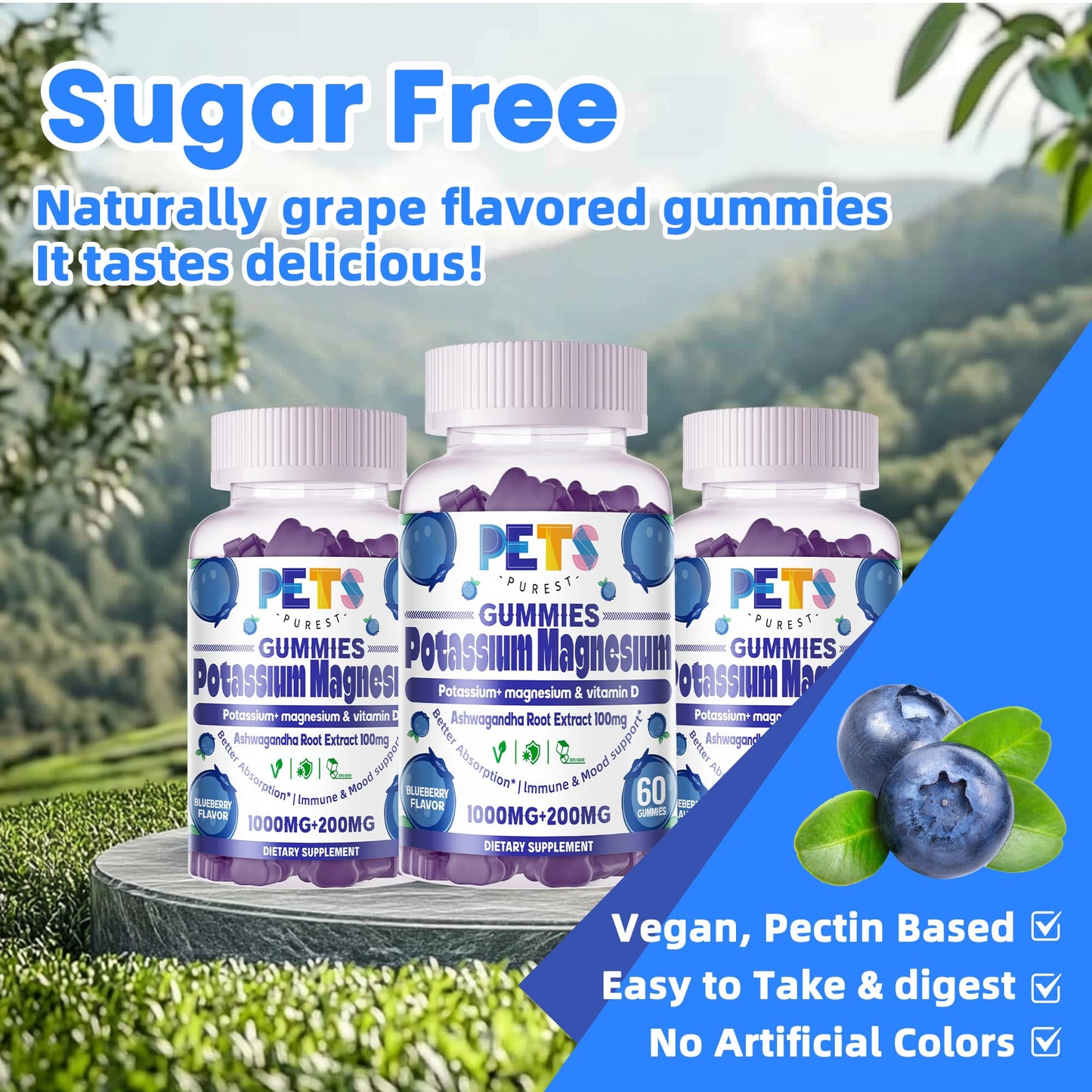 Pets Purest Potassium Magnesium Gummies, 120 Count