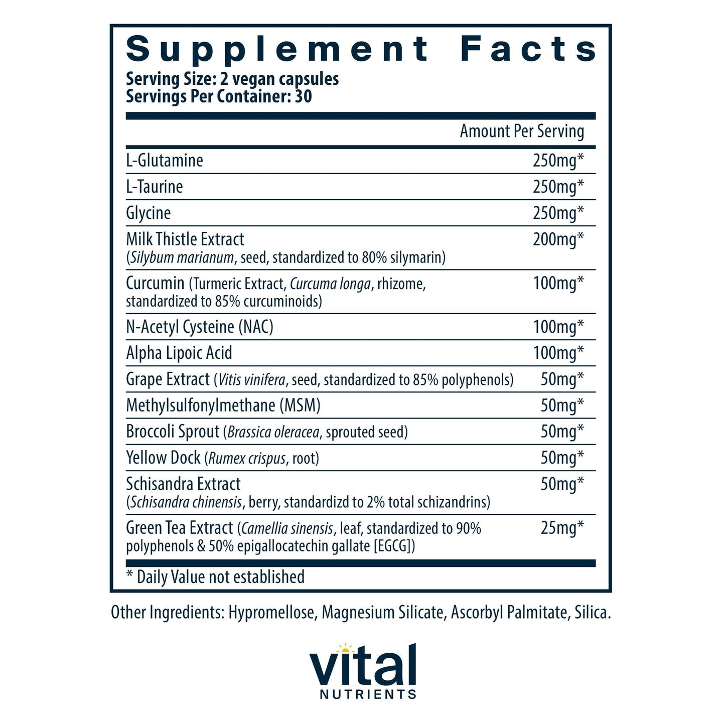 Vital Nutrients Detox Formula - Vegan Liver Detox - Antioxidant Supplement Promotes Liver & Detoxification Support - Gluten, Dairy, Soy Free - Non-GMO 60 Capsules