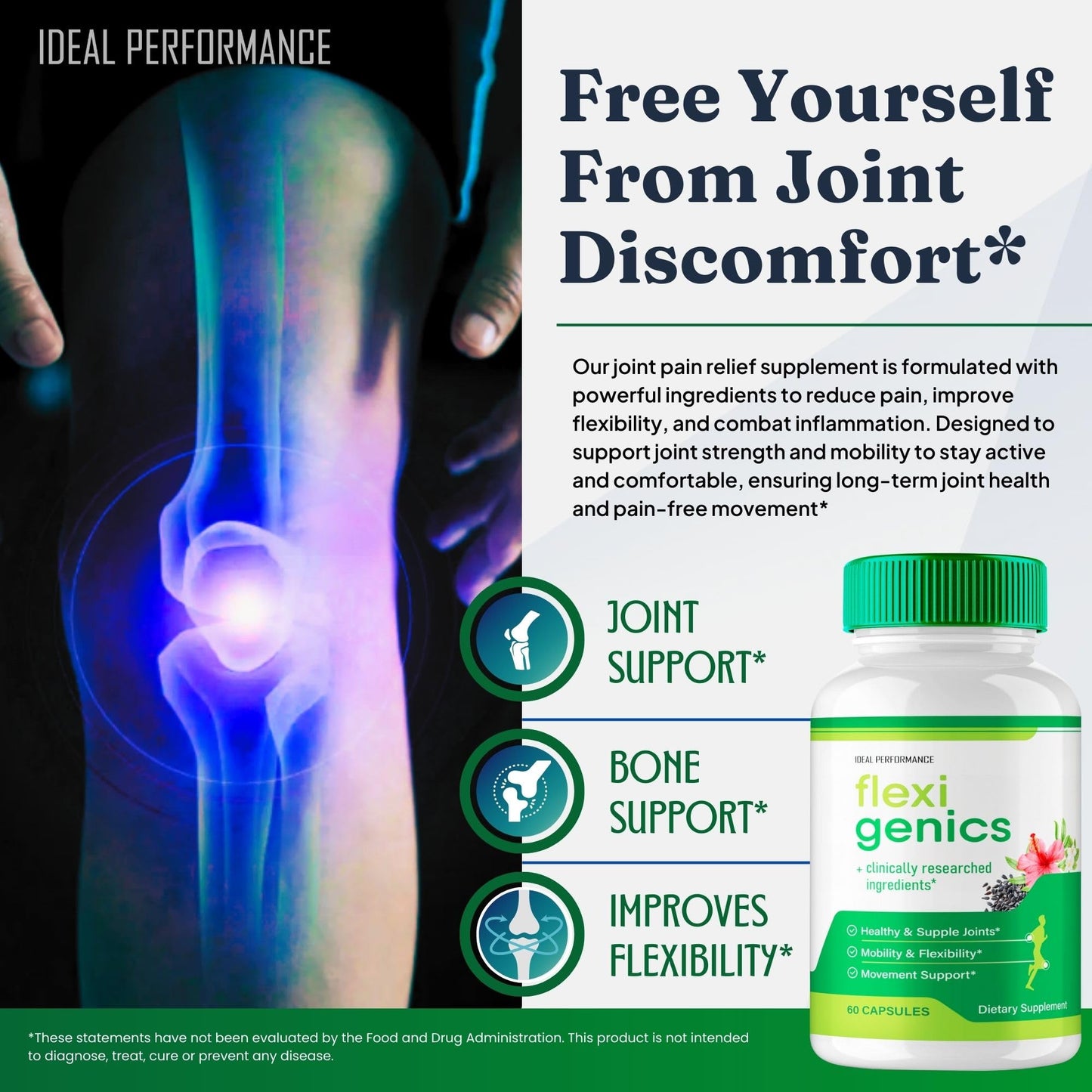 IDEAL PERFORMANCE Flexigenics Capsules 60 Count