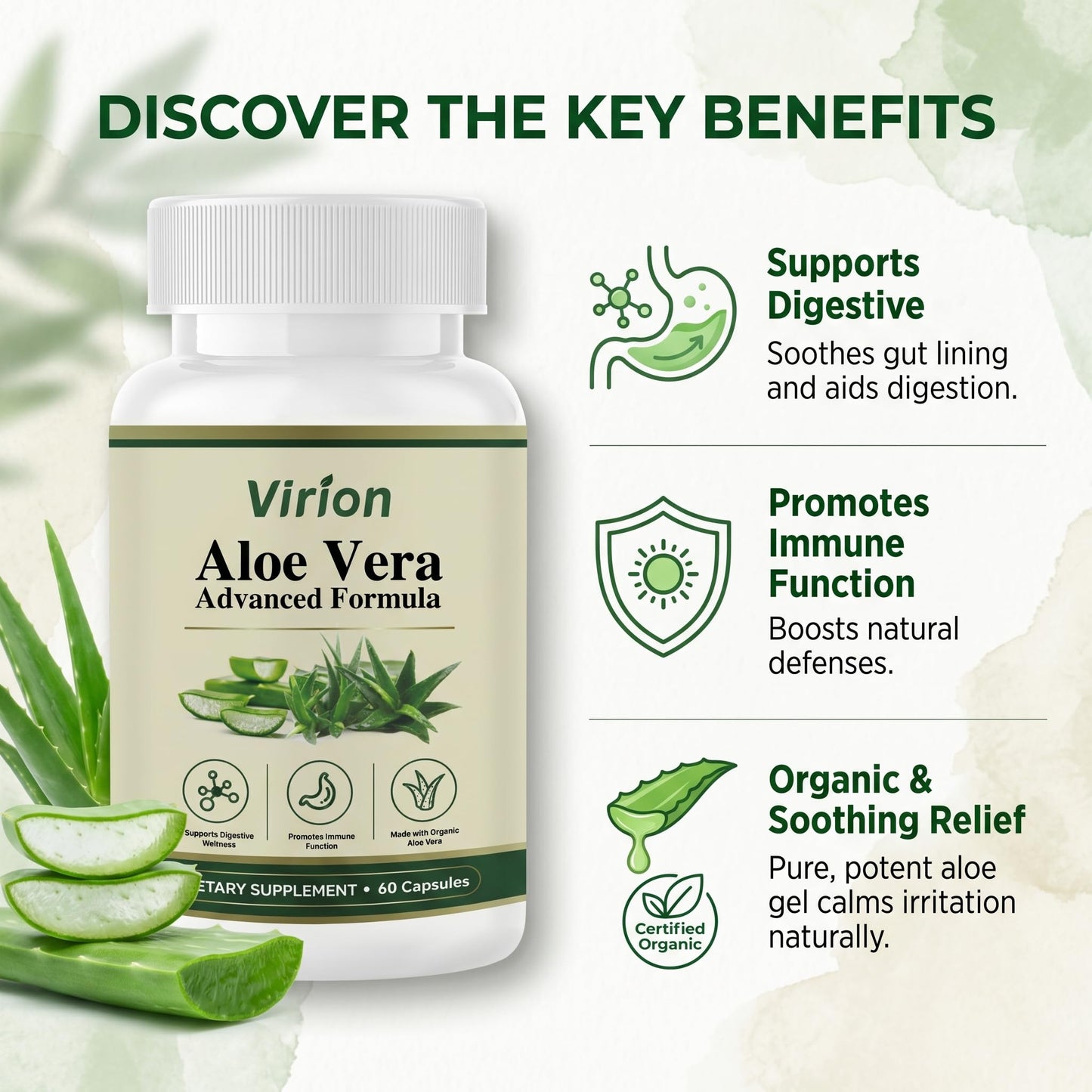 Virion Aloe Vera Capsule 1 Count