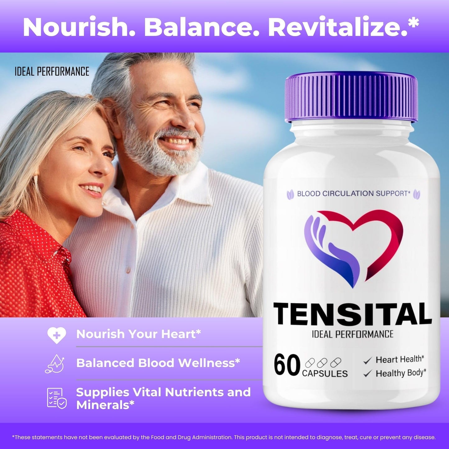 Ideal Performance Tensital Advanced Blood Formula Capsules 120 Count