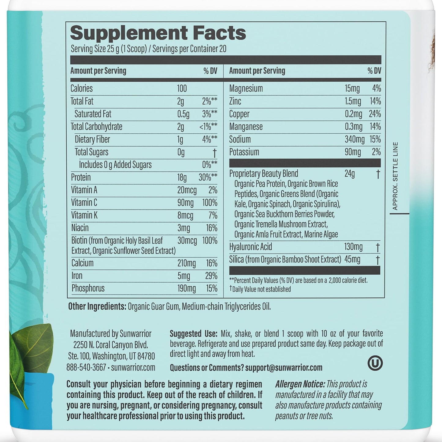 Sunwarrior Vegan Protein Powder 44 Servings