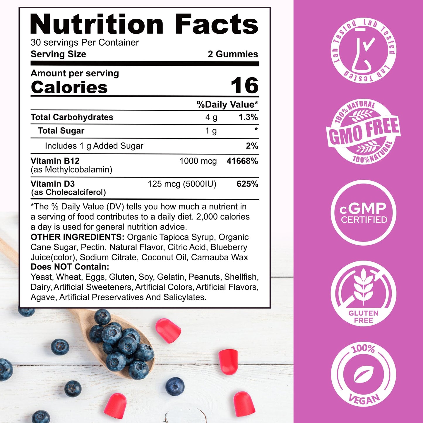 NEVISS Sugar-Free CoQ10-250mg Filled Gummies and Vegan Vitamin D3 5000IU & Methyl B12 1000mcg Gummies, 180 Gummies