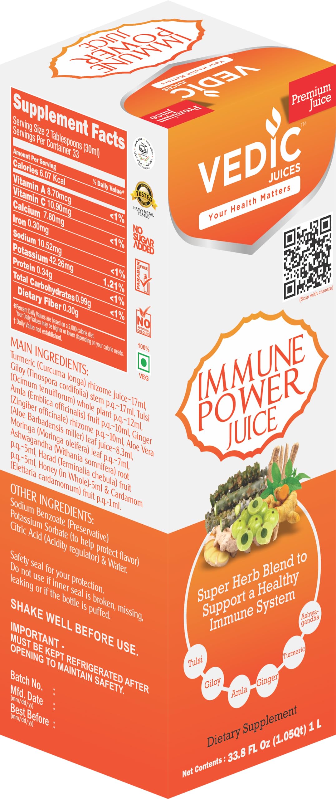 Vedic Juices Immune Power Juice Powder, 1 Count