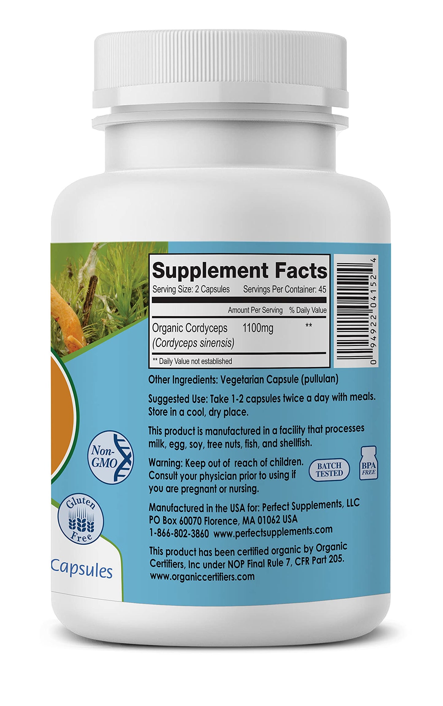 Perfect Supplements Perfect Cordyceps Capsules 90