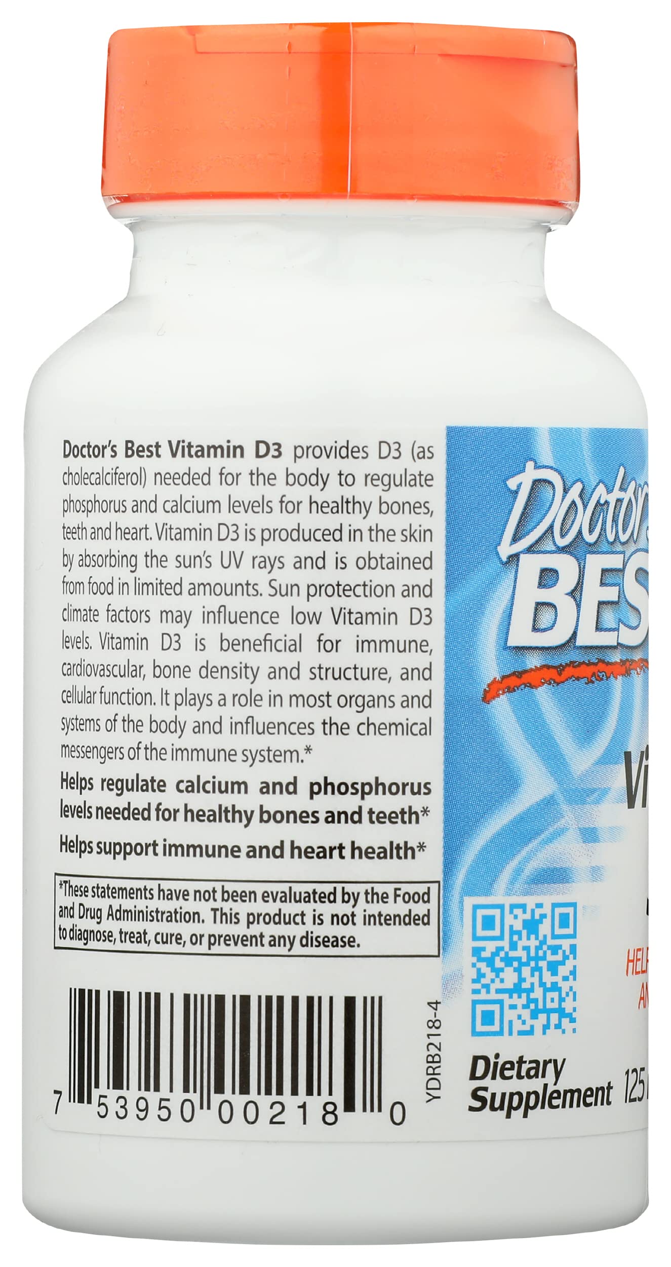 Doctor's BEST Vitamin D3 5000IU 180 Softgels