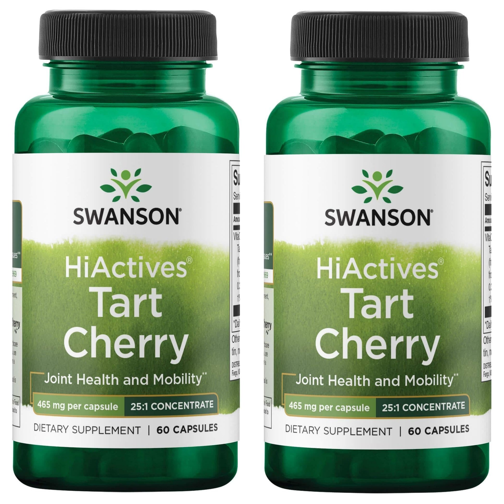 Swanson HiActives Tart Cherry Capsules, 465 mg Each, 120 Capsules