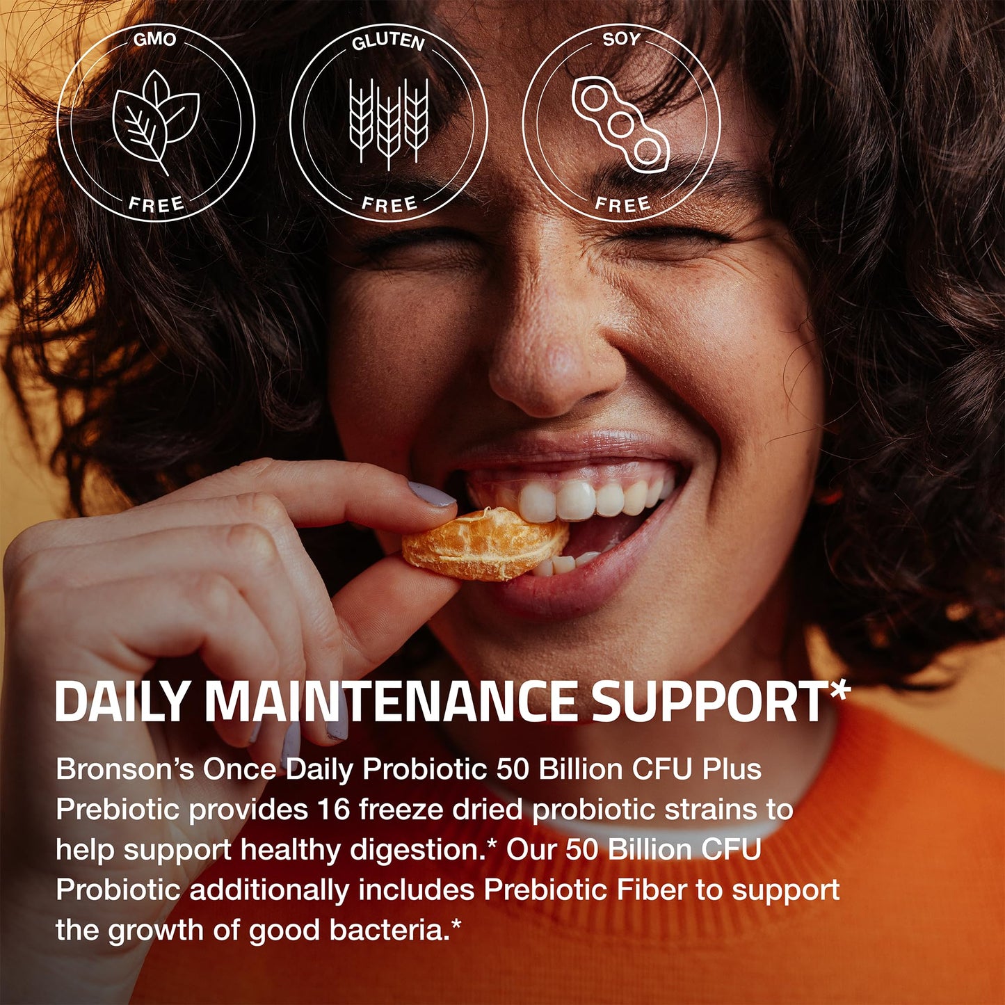 Bronson Once Daily Probiotic 50 Billion CFU Plus Prebiotic Daily Maintenance Formula Capsule 30 Count