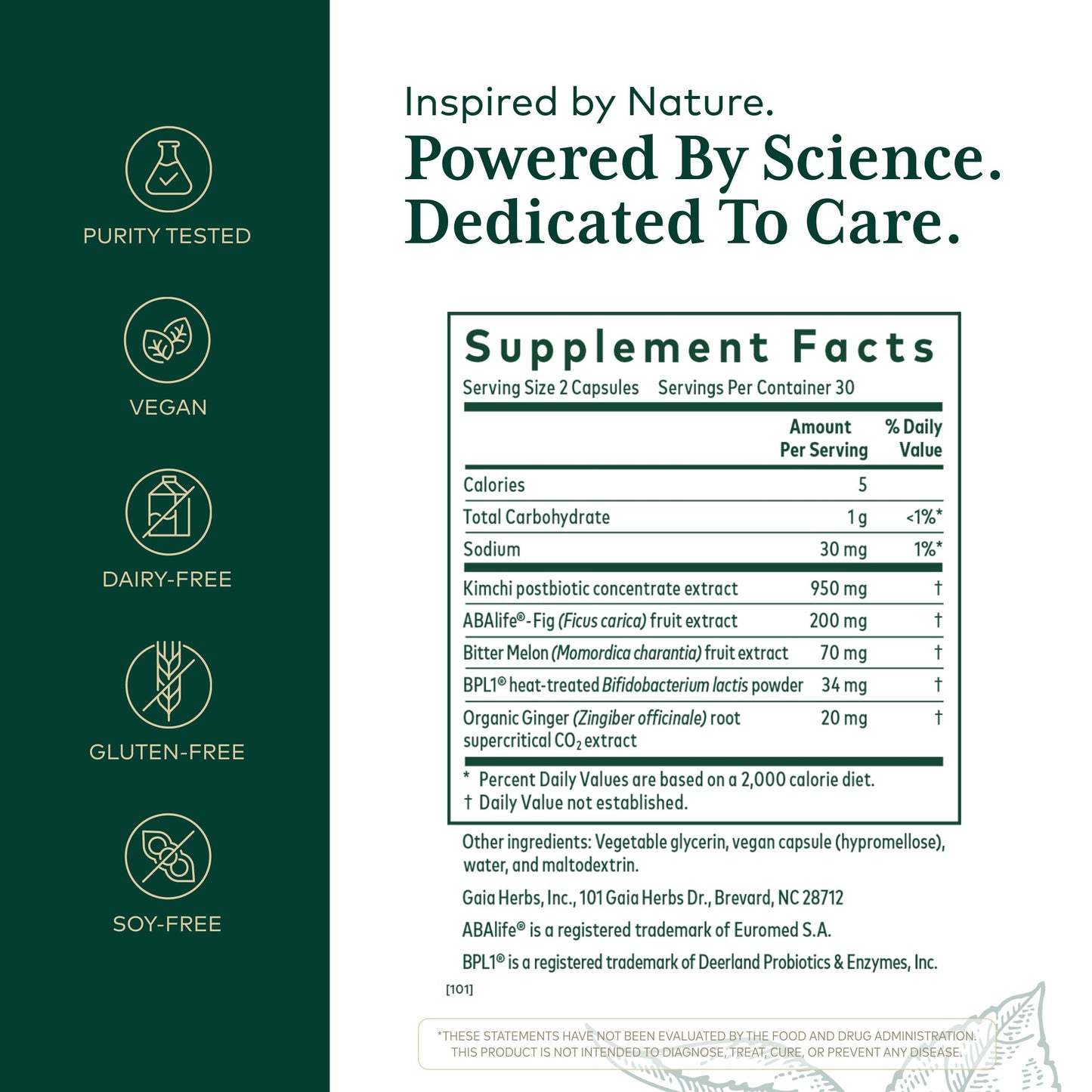 Gaia Herbs PRO Tri-Glycemic Capsule 60 Count