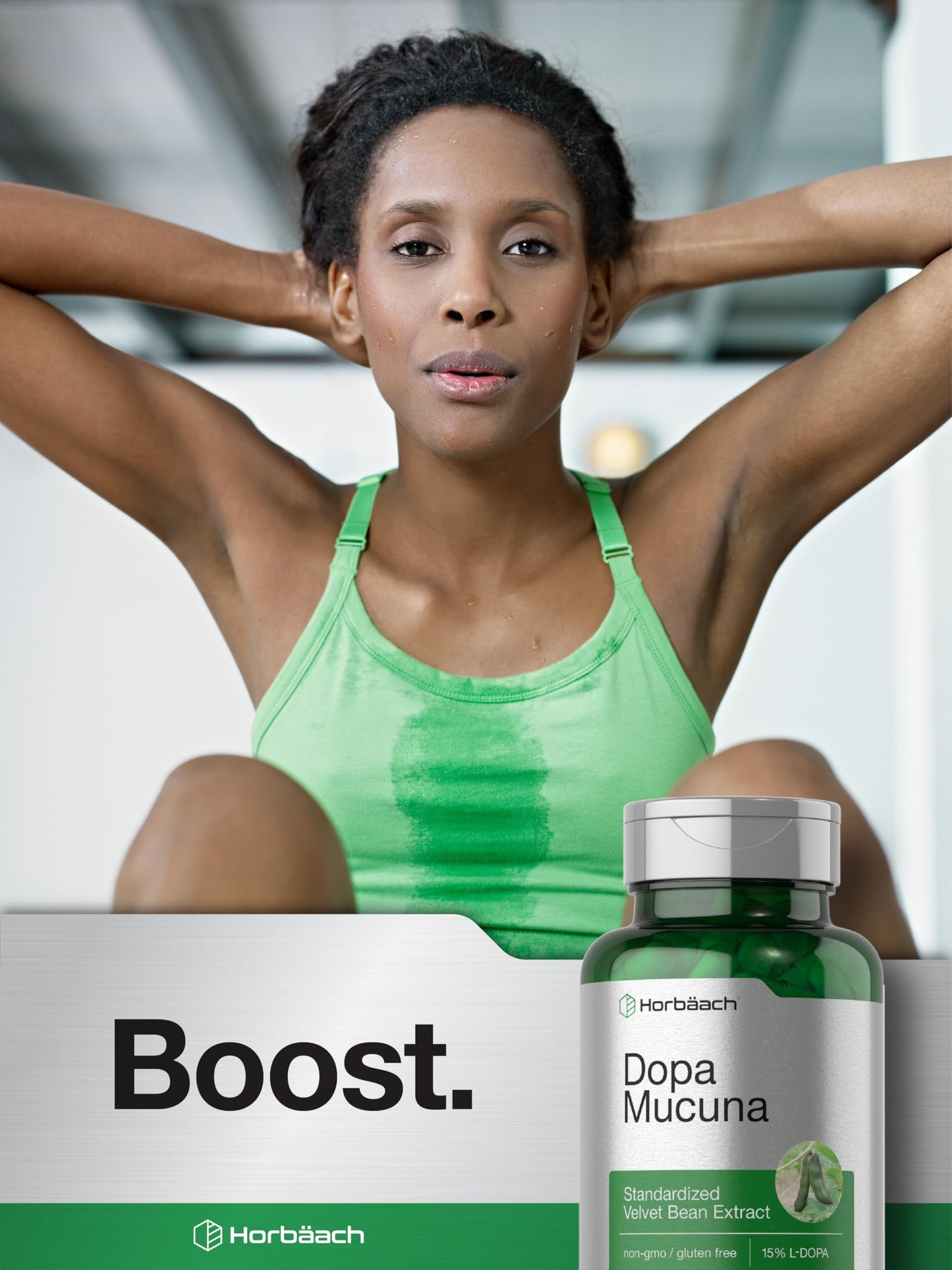 Horbäach Dopa Mucuna Supplement Capsules, 120 Count