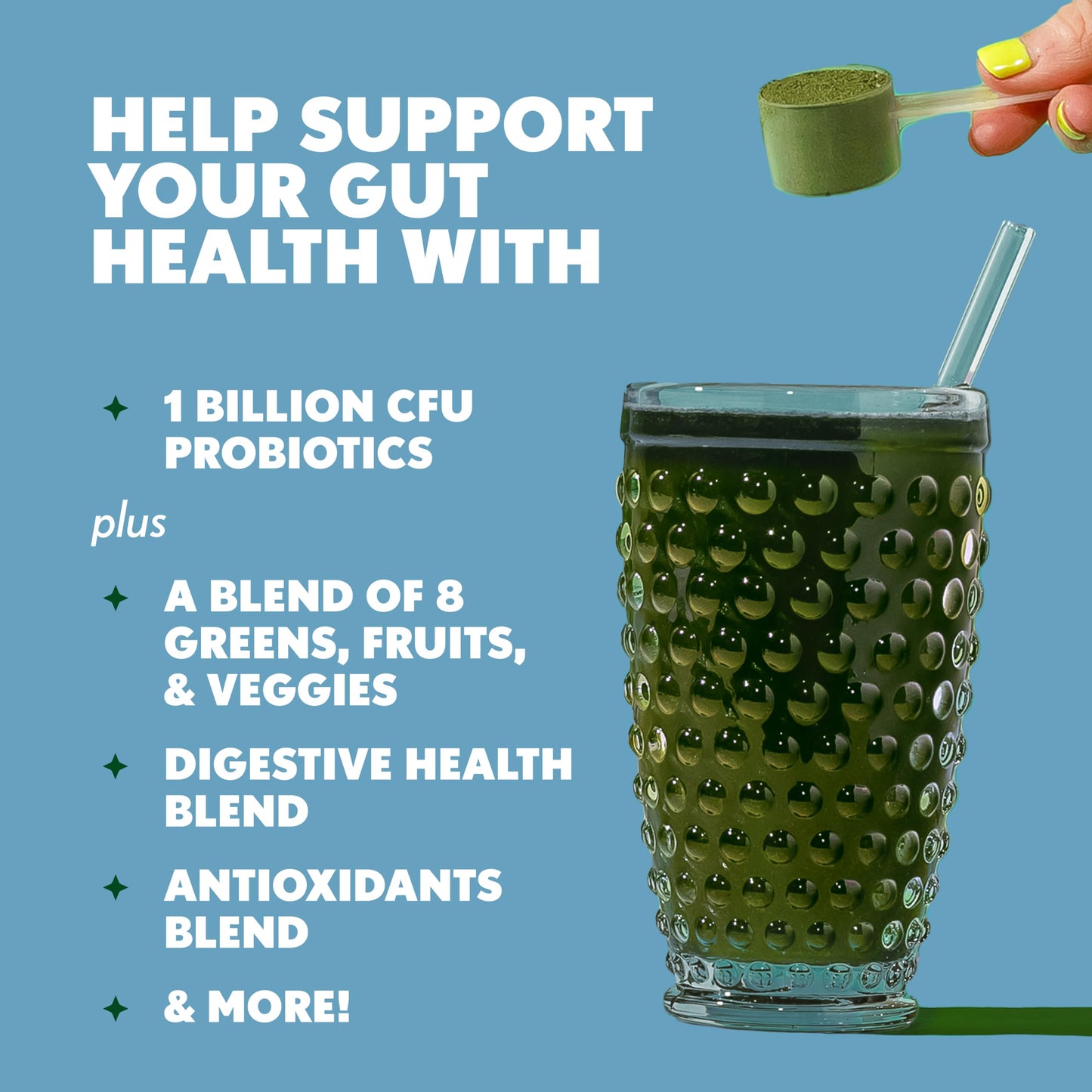 Amazing Grass Super Greens+ Protein Powder Vanilla 7.4 Ounce, 10 Servings