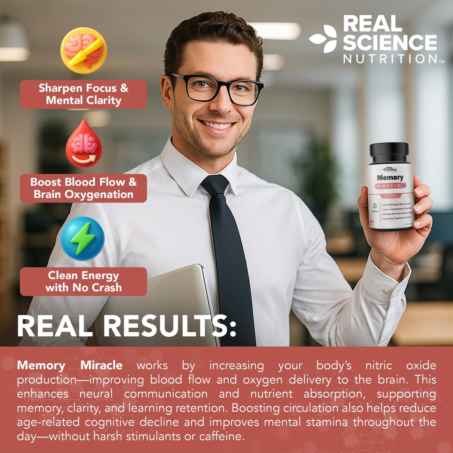 Real Science Nutrition Memory Miracle Capsule 60 Capsules