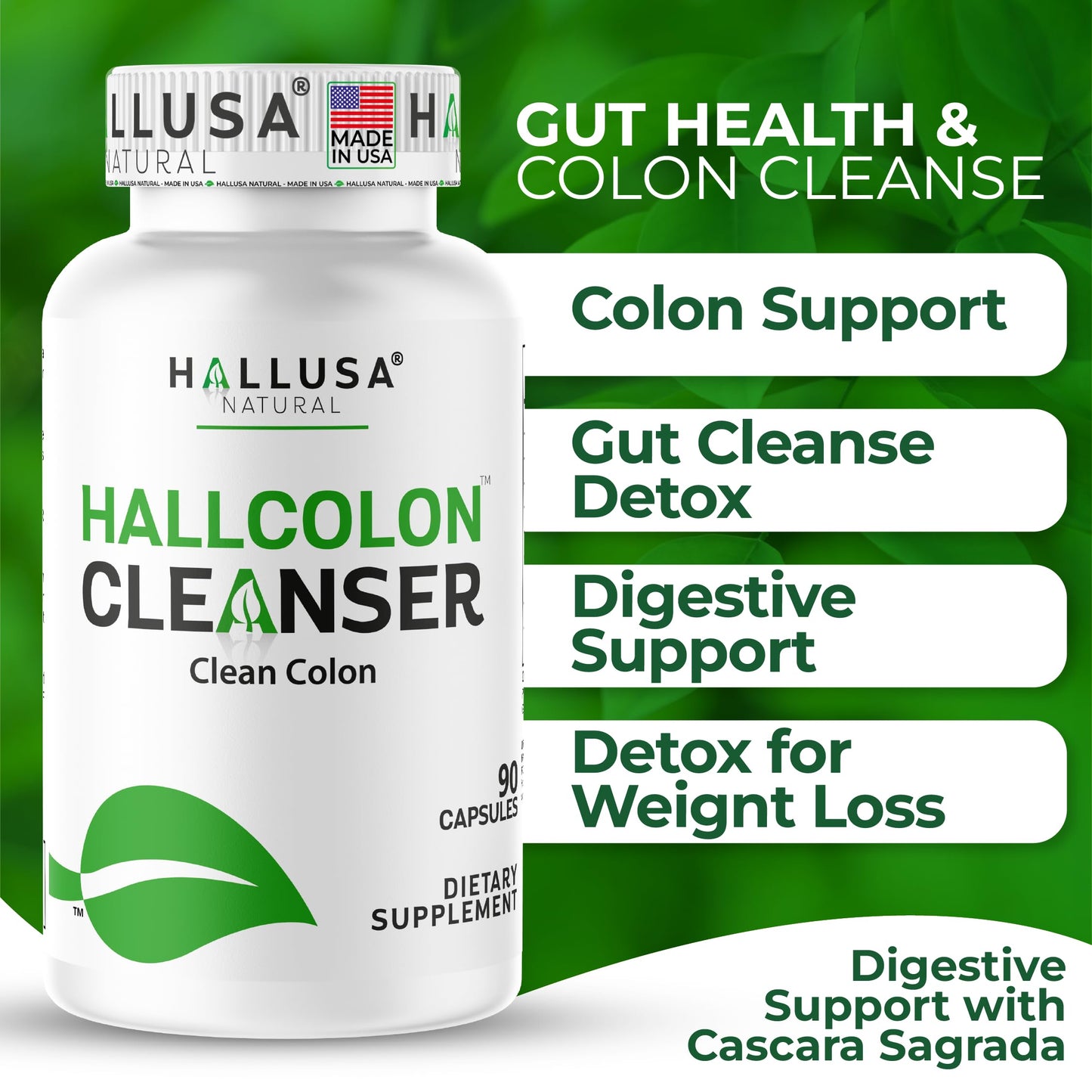Hallusa Natural Colon Cleanser 90 Capsules