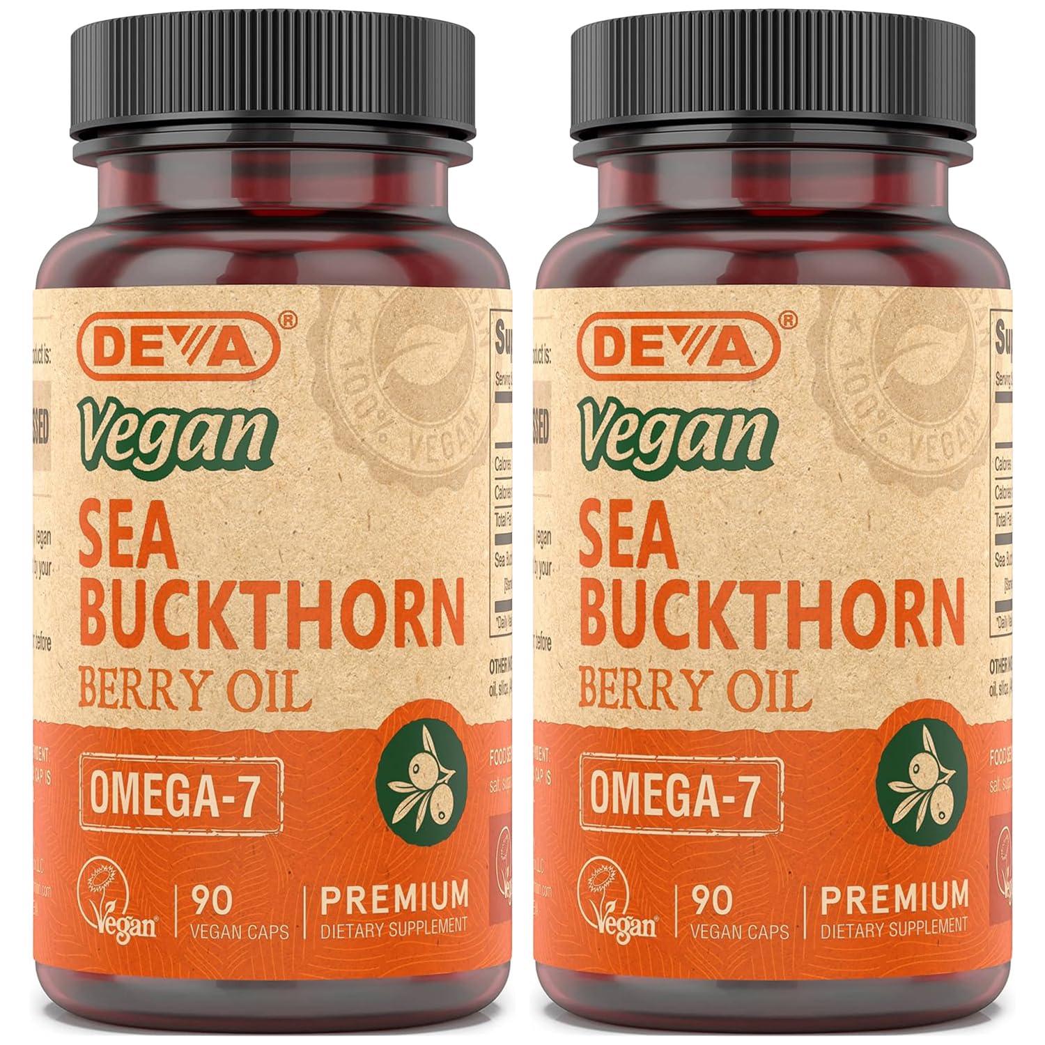 DEVA Vegan Sea Buckthorn Oil Capsules 180 Capsules