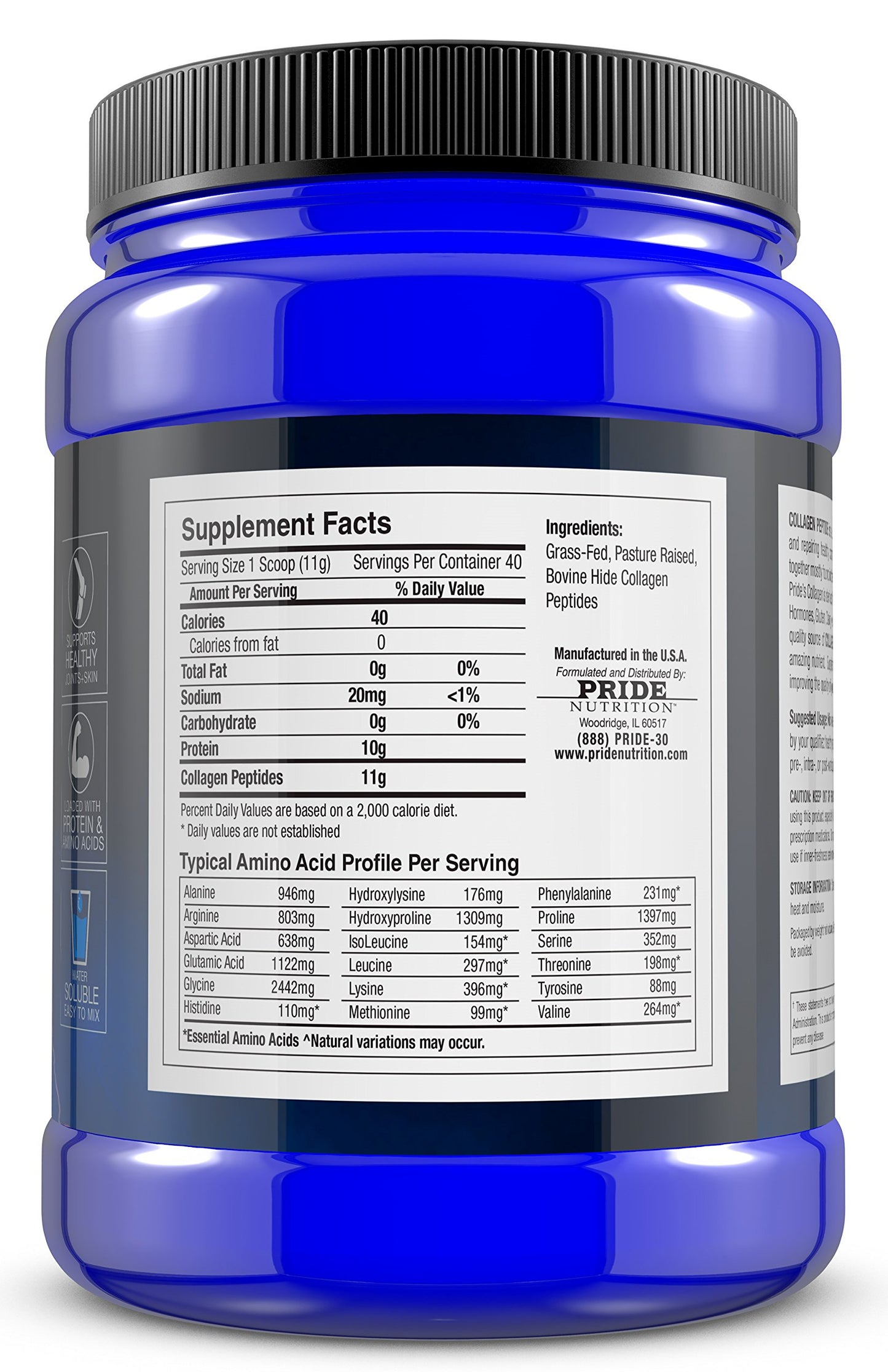 Pride Nutrition Collagen Peptides Powder 15.5 oz