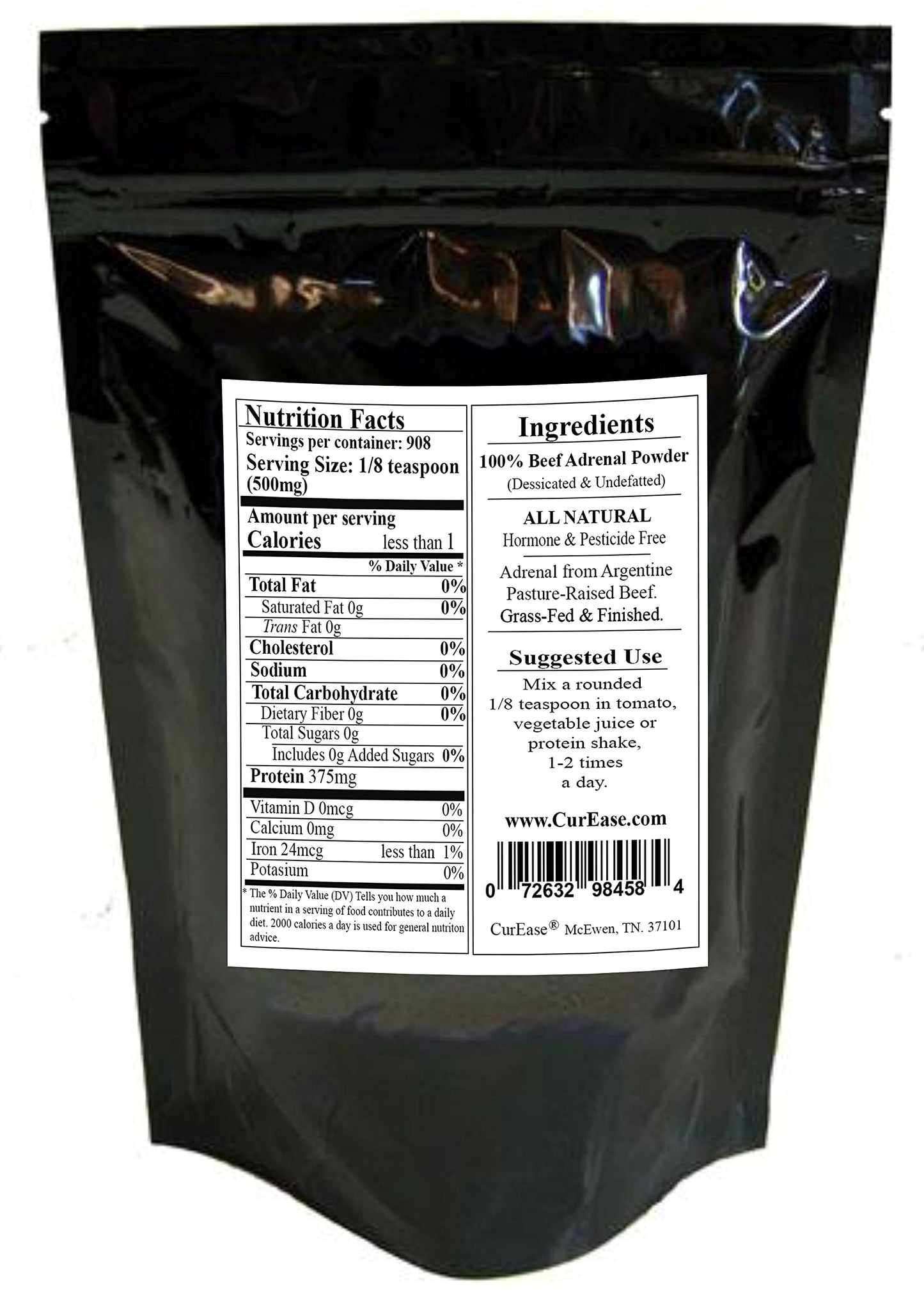 CurEase Argentine Beef Adrenal Powder 16 oz
