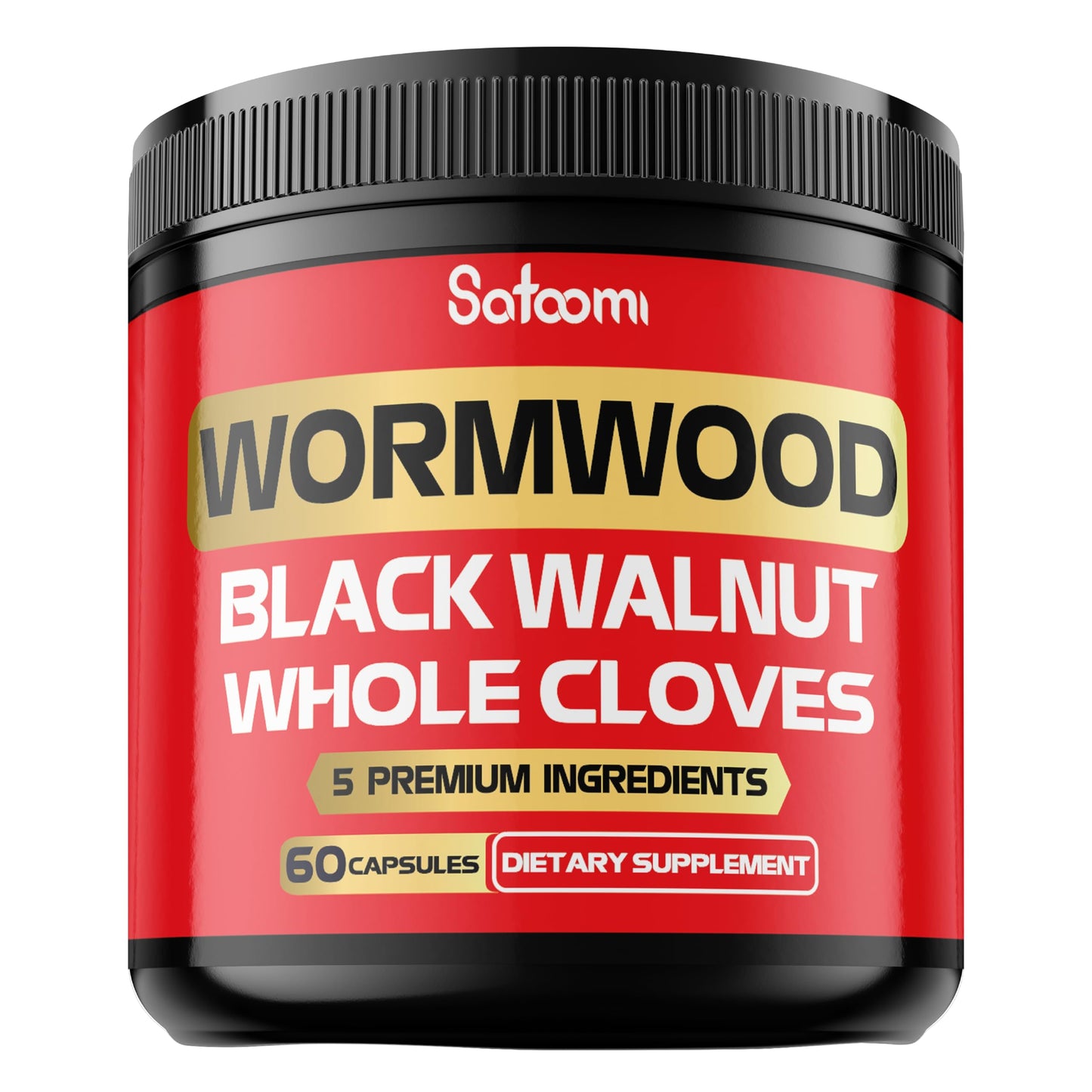 Satoomi 5 in 1 Wormwood Capsules Supplement, 60 Capsules