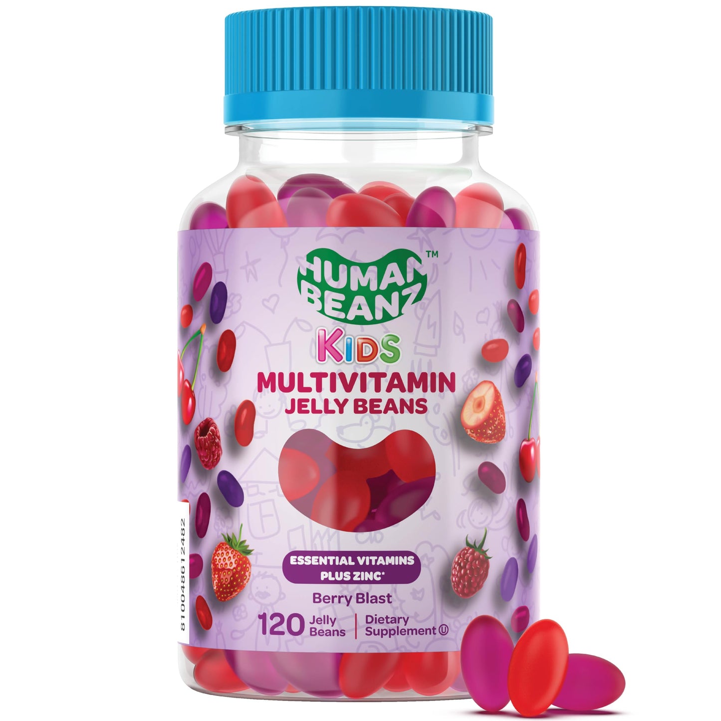 Human Beanz Multivitamin Jelly Bean Gummies Gummy, 120 Count