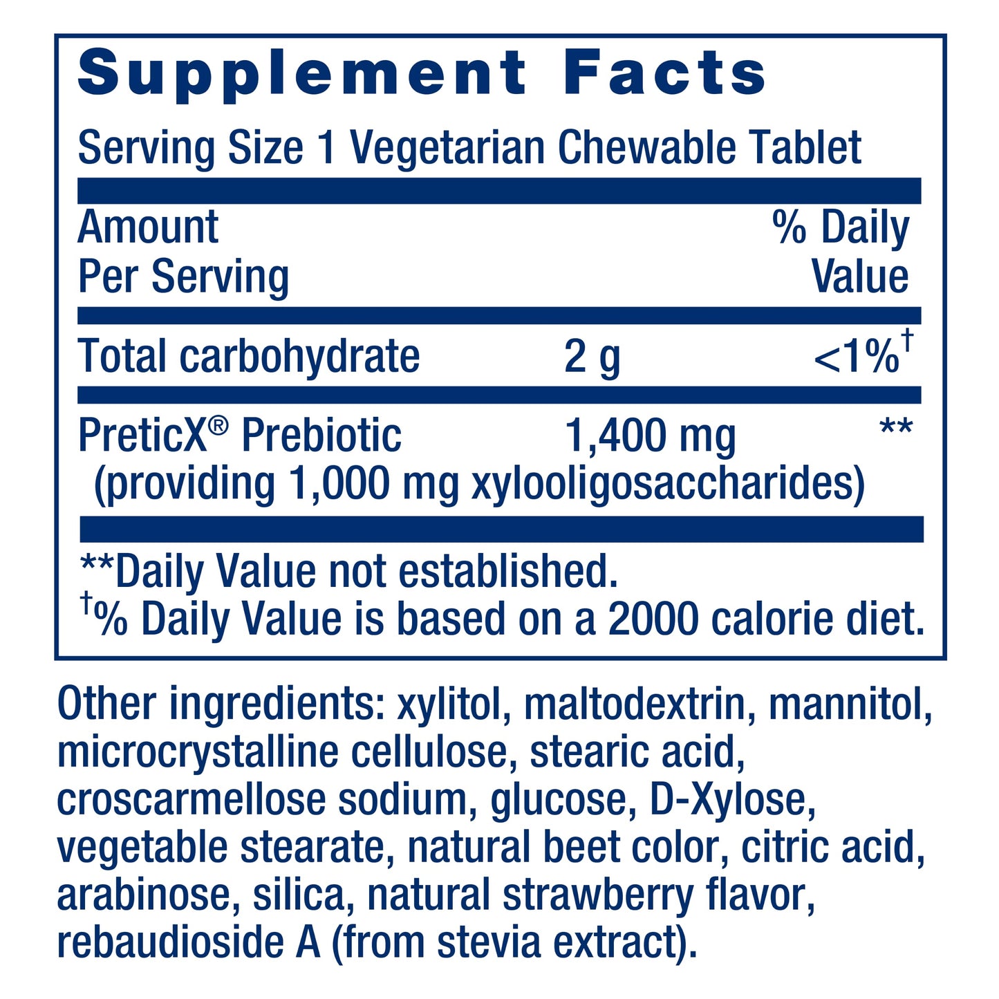Life Extension FLORASSIST Prebiotic Chewable Tablets (Strawberry), 1000 mg Xylooligosaccharides, 60 Chewable Tablets