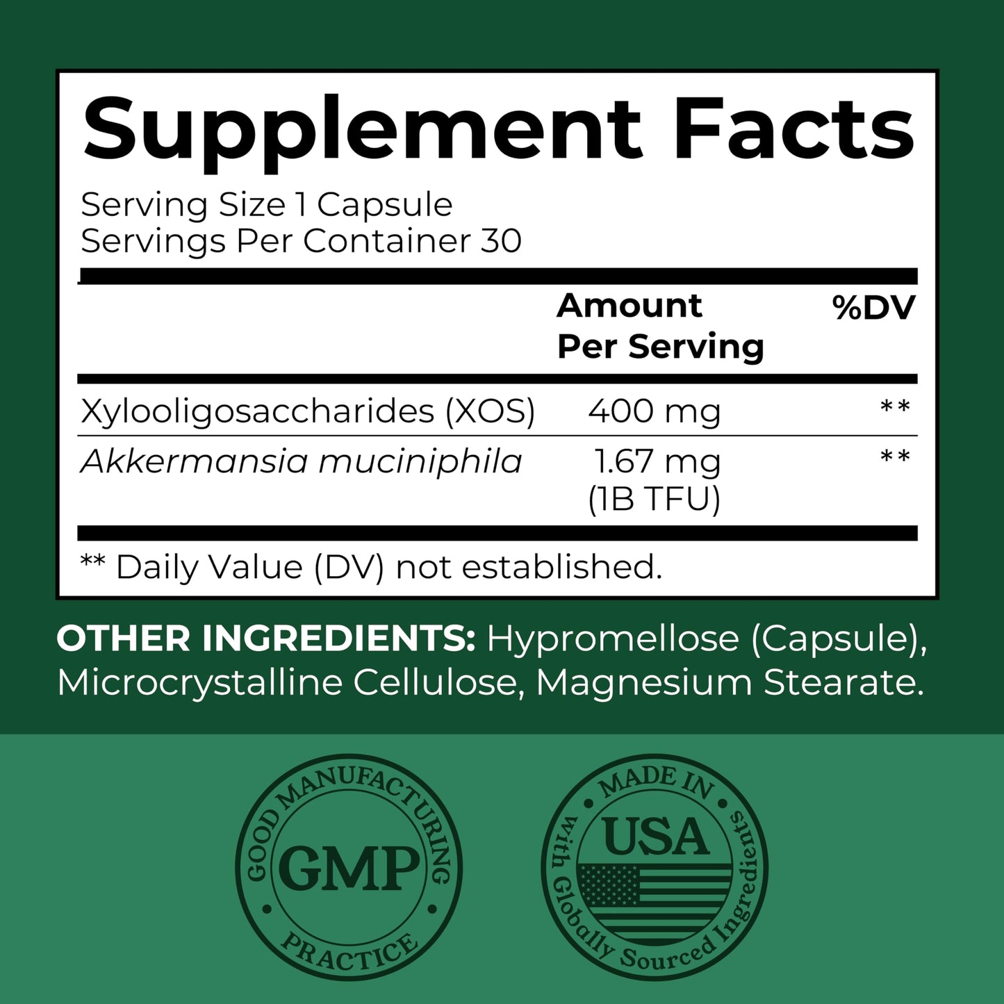Left Coast Performance Akkermansia Muciniphila Supplement With Prebiotics, 30 Capsules