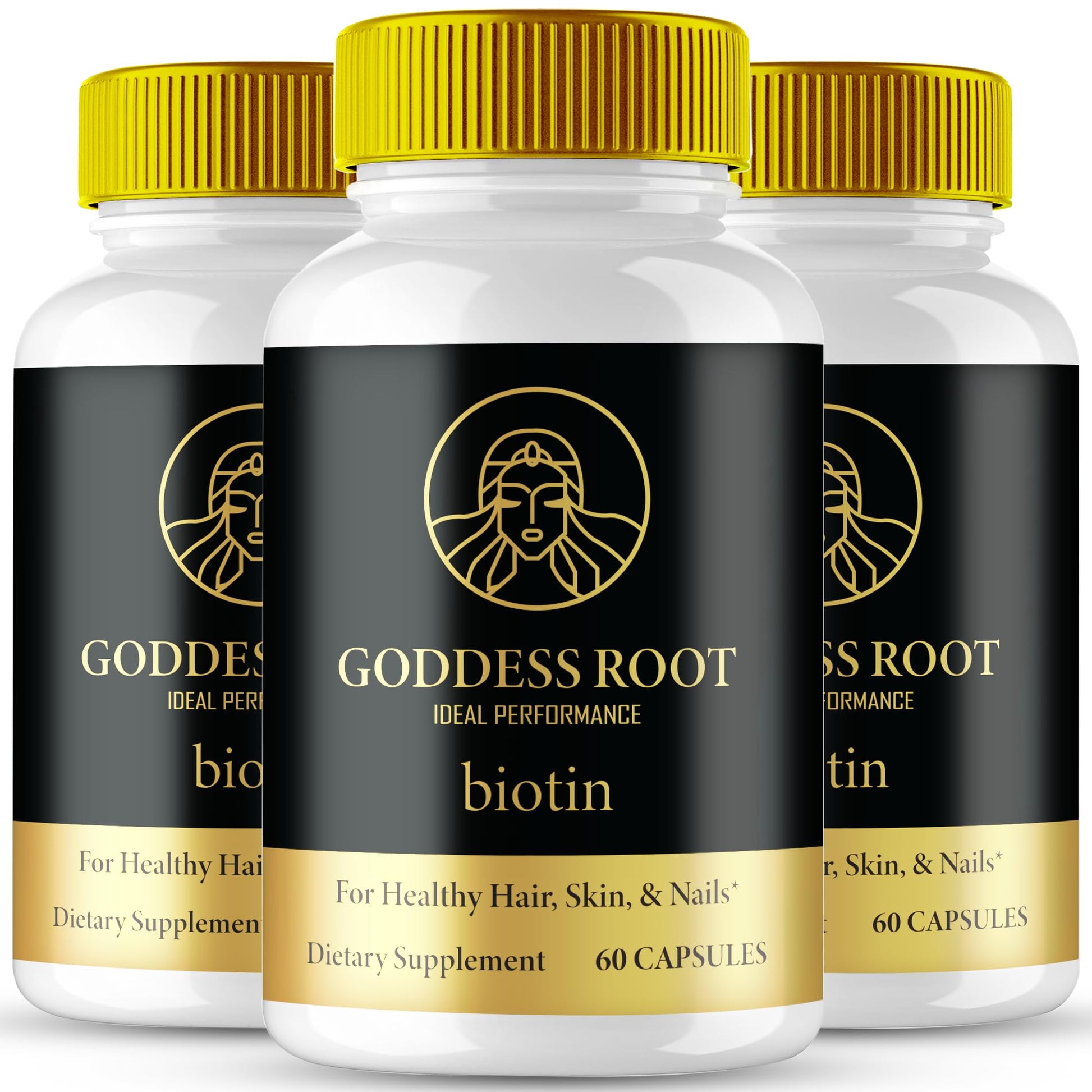 IDEAL PERFORMANCE Goddess Root Biotin Supplement Capsules, 180 Capsules