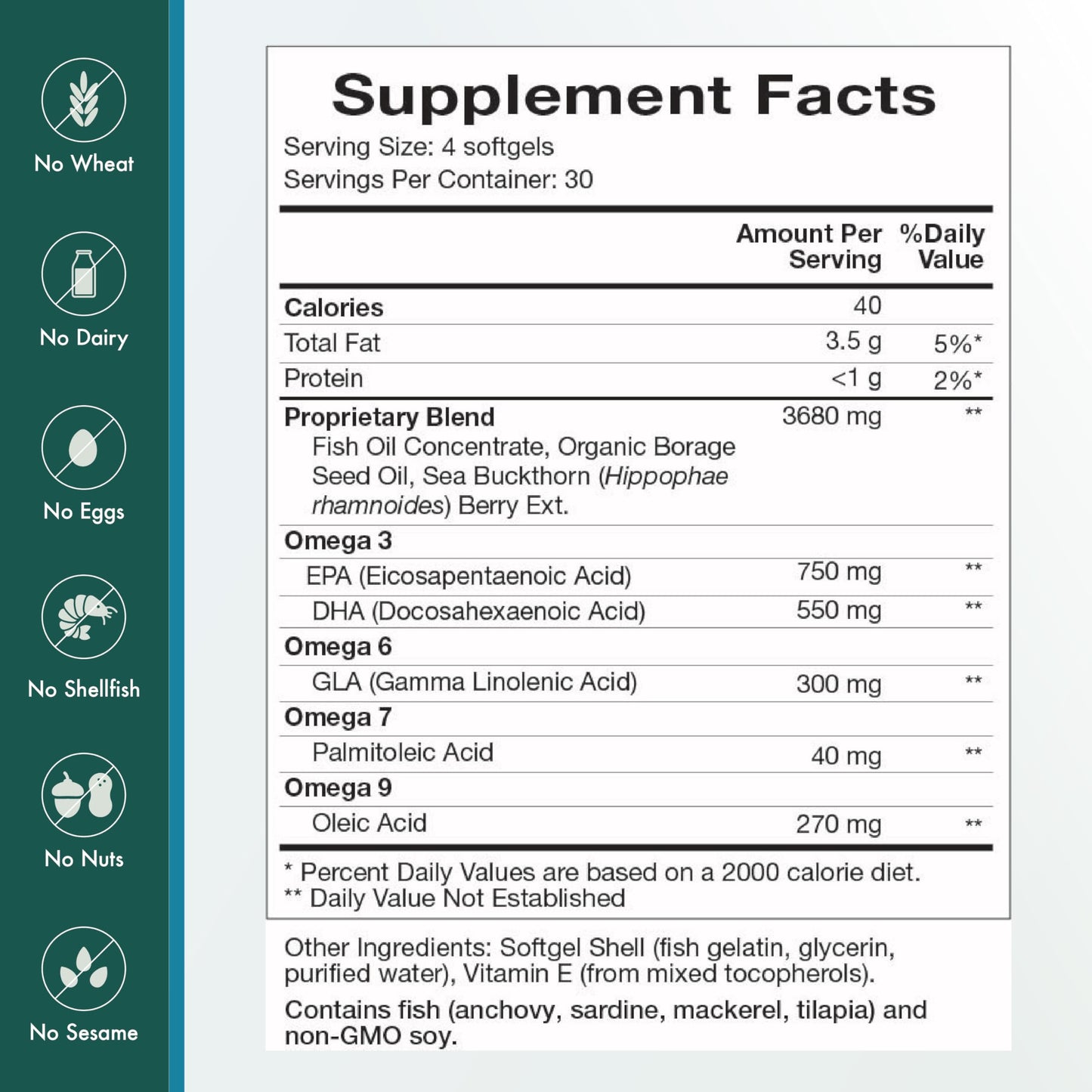 Natura Health Products Complete Omega Essentials 3 6 7 9 Fish Oil Softgels 120