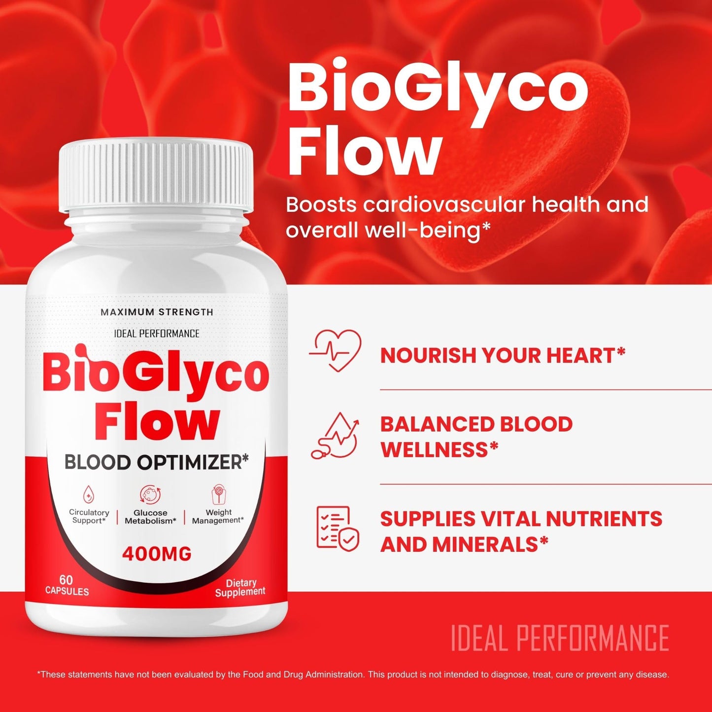 IDEAL PERFORMANCE BioGlyco Flow Capsules, 60 Count