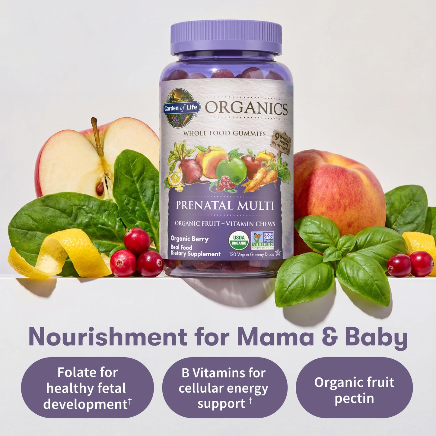 Garden of Life Organics Prenatal Gummies 120 Count