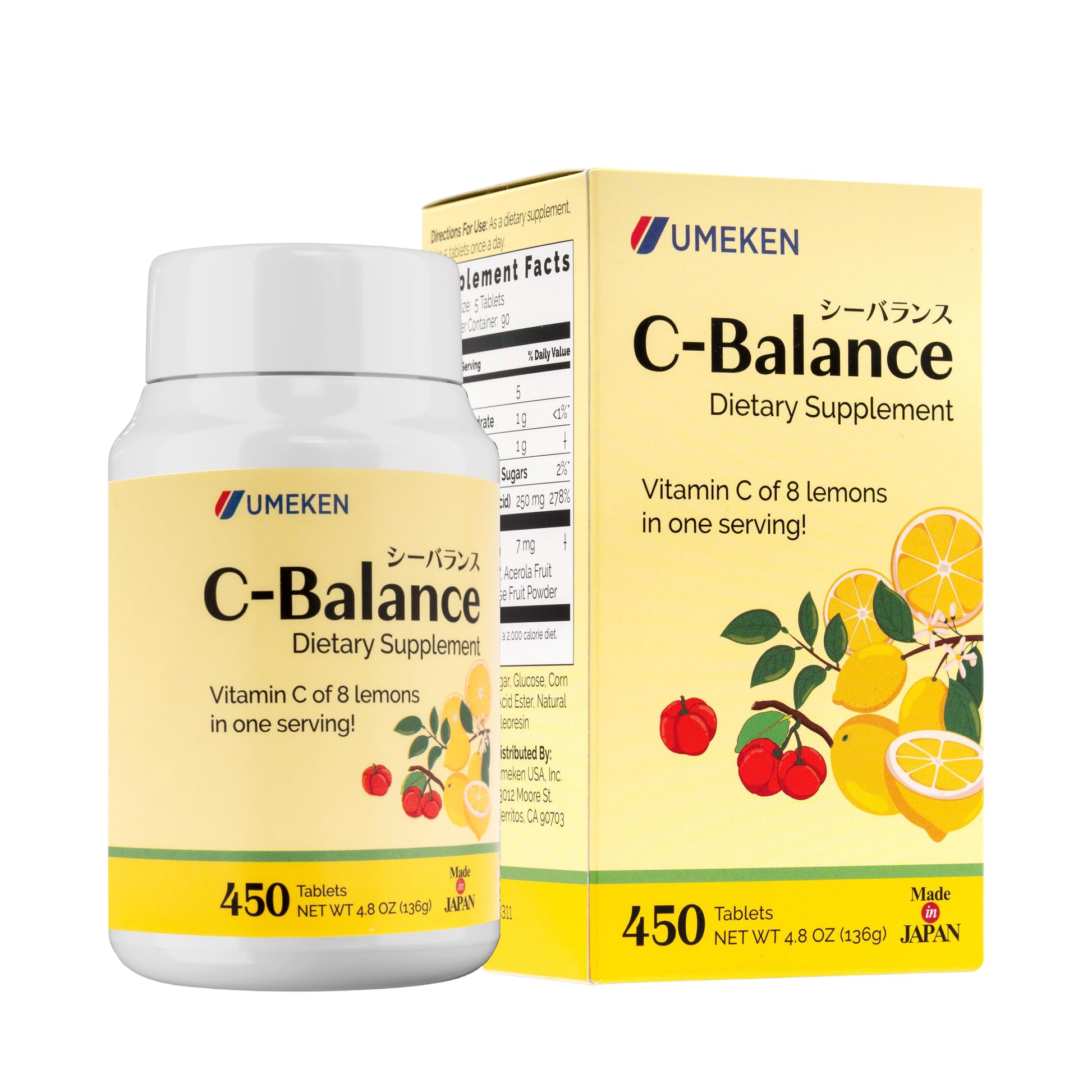 Umeken C-Balance Chewable Vitamin C Supplement, 4.8 Ounce