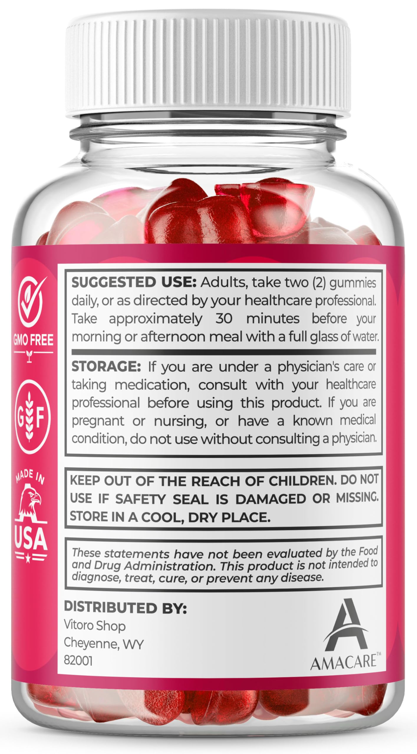 AMACARE Jelly Burn Gummies Gummy 60 Count