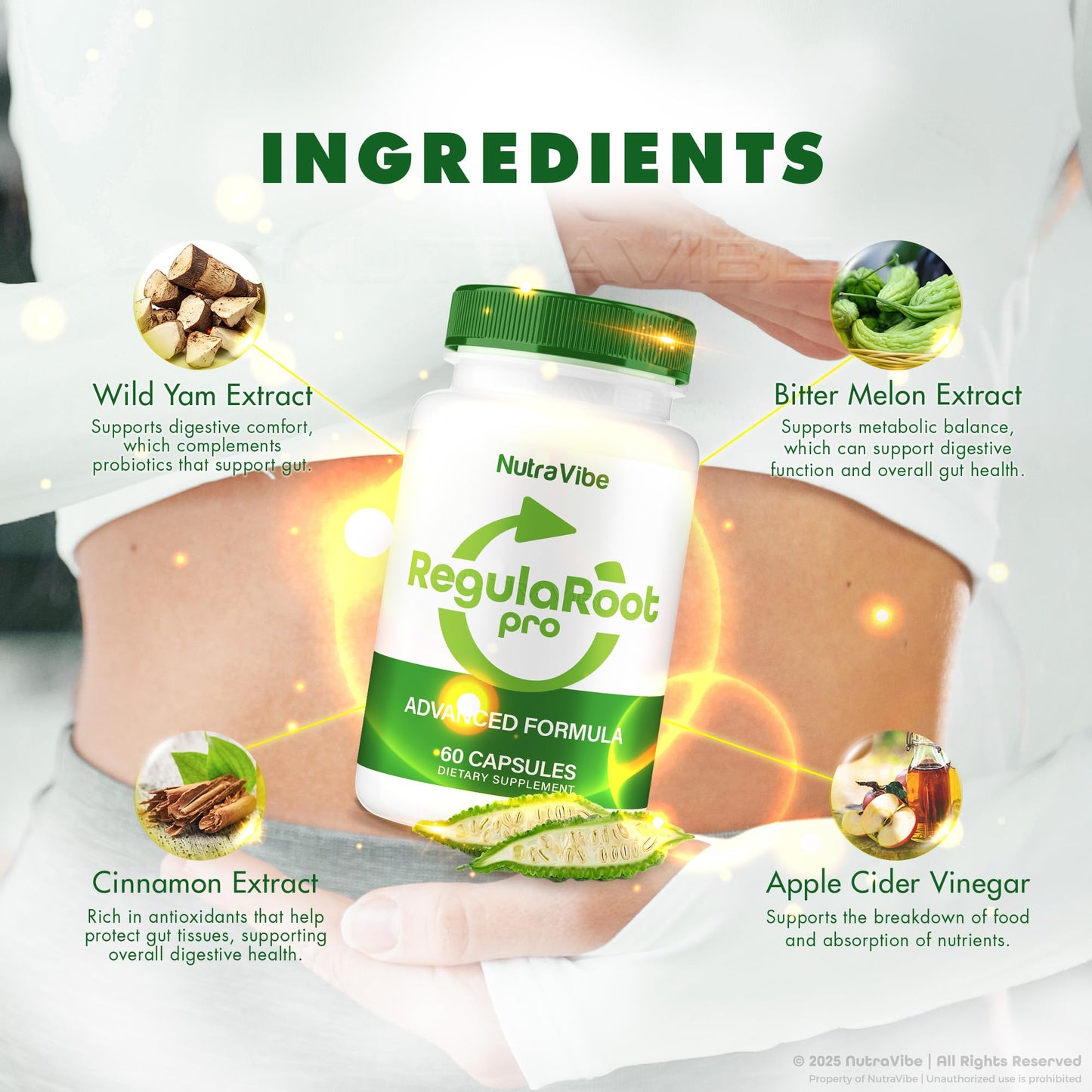 NutraVibe RegulaRoot Pro Capsule 60 Count