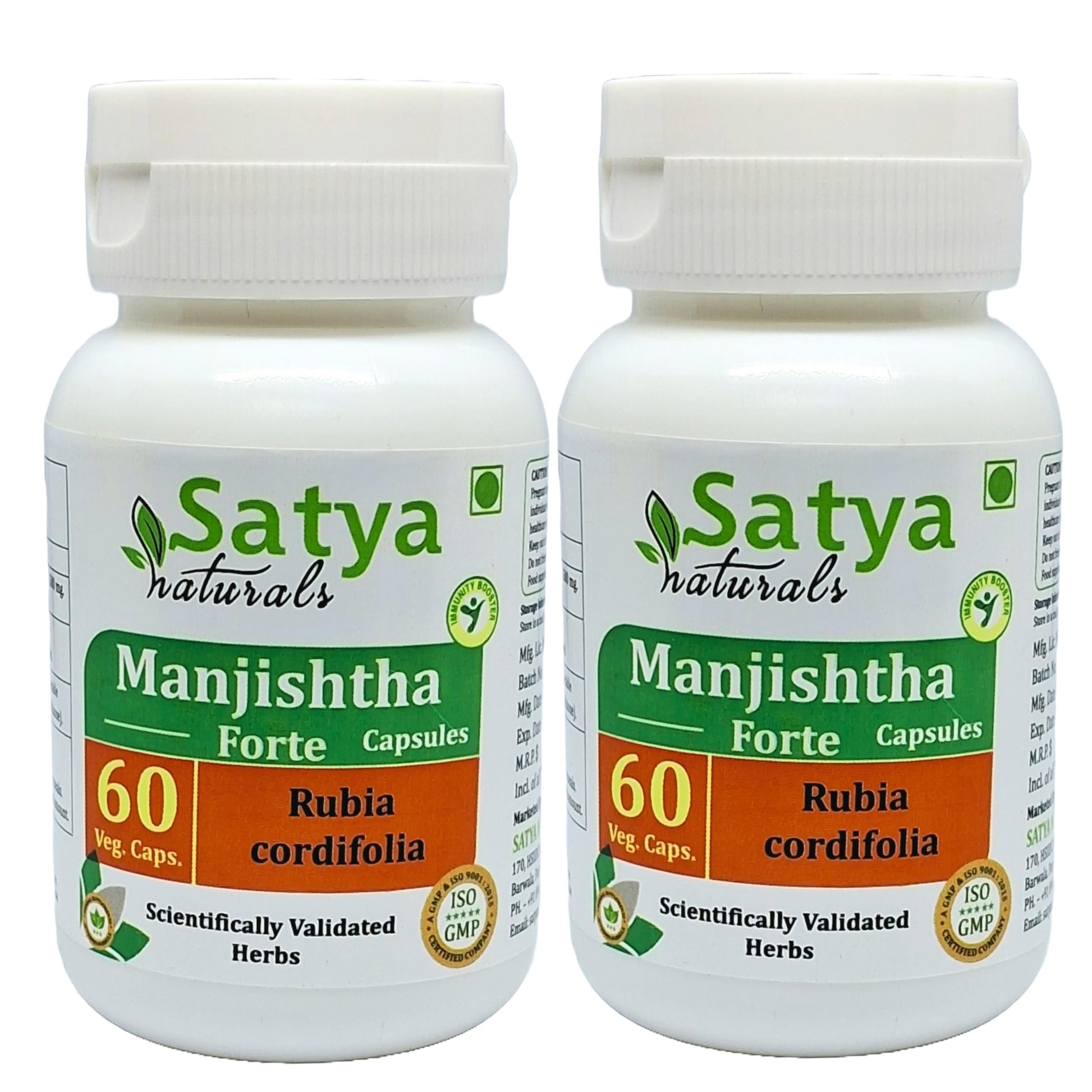 Satya Naturals Manjishtha Forte 500 mg, 120 Capsules