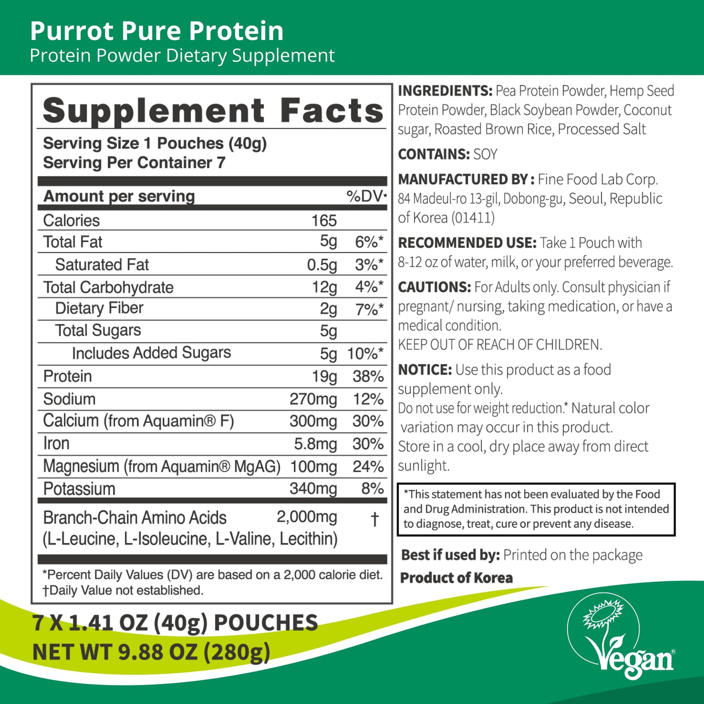 purrot Pure Protein Powder 14