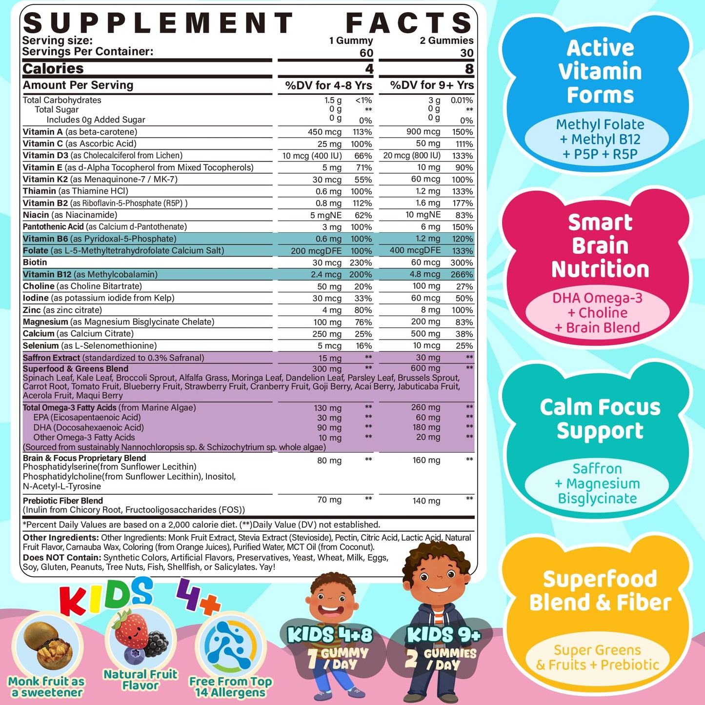 Nextdia Kids Methylated Multivitamin Gummies 120 Gummies