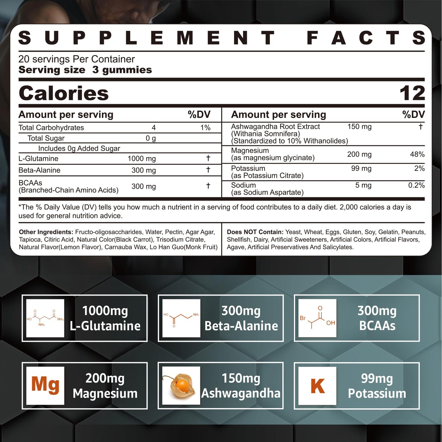Nextdia L-Glutamine Gummies 120 Count