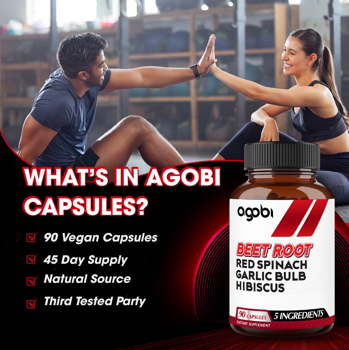 agobi 5in1 Beet Root Capsules, 90 Count
