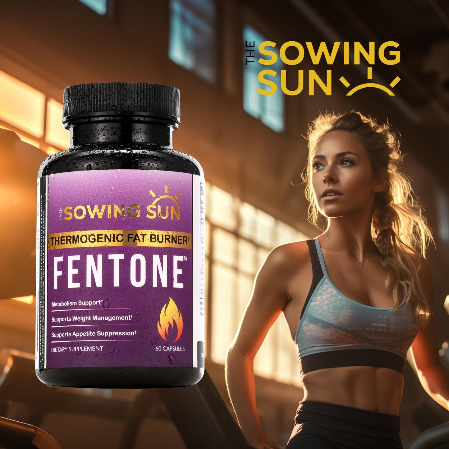 The Sowing Sun Fentone Thermogenic Fat Burner Capsules, 60 Count